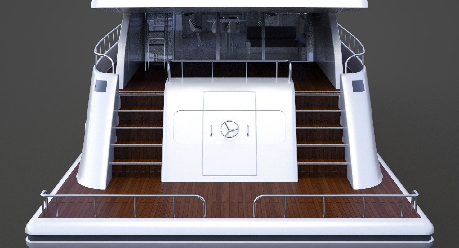 Photorealistic Yacht 02 3D model_16