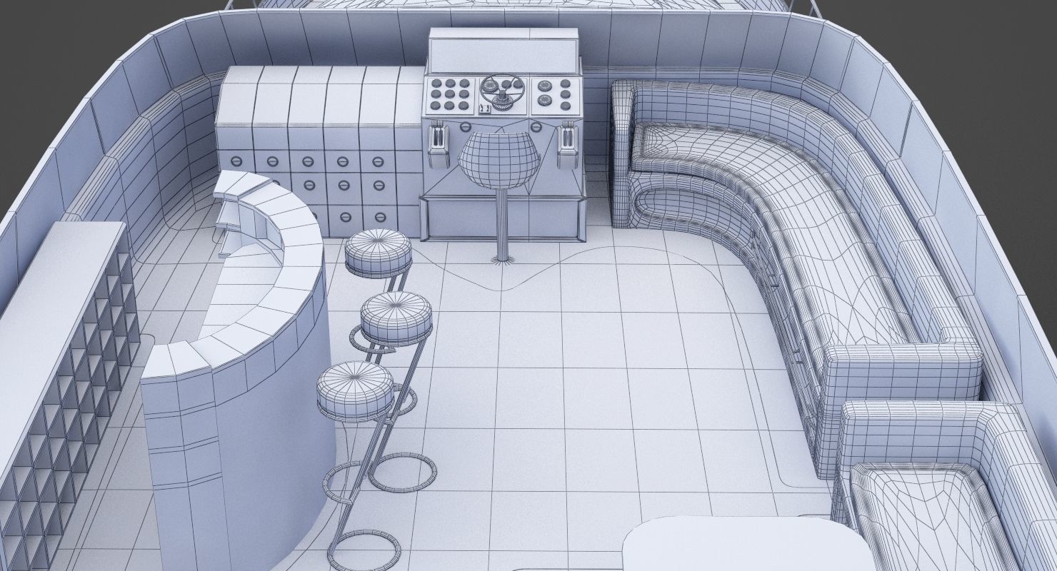 Photorealistic Yacht 02 3D model_24