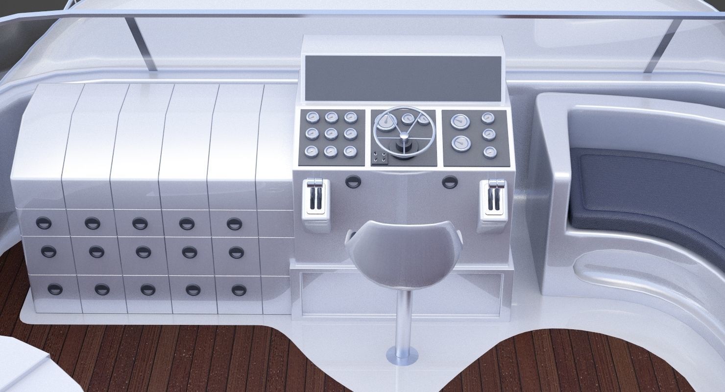 Photorealistic Yacht 02 3D model_13