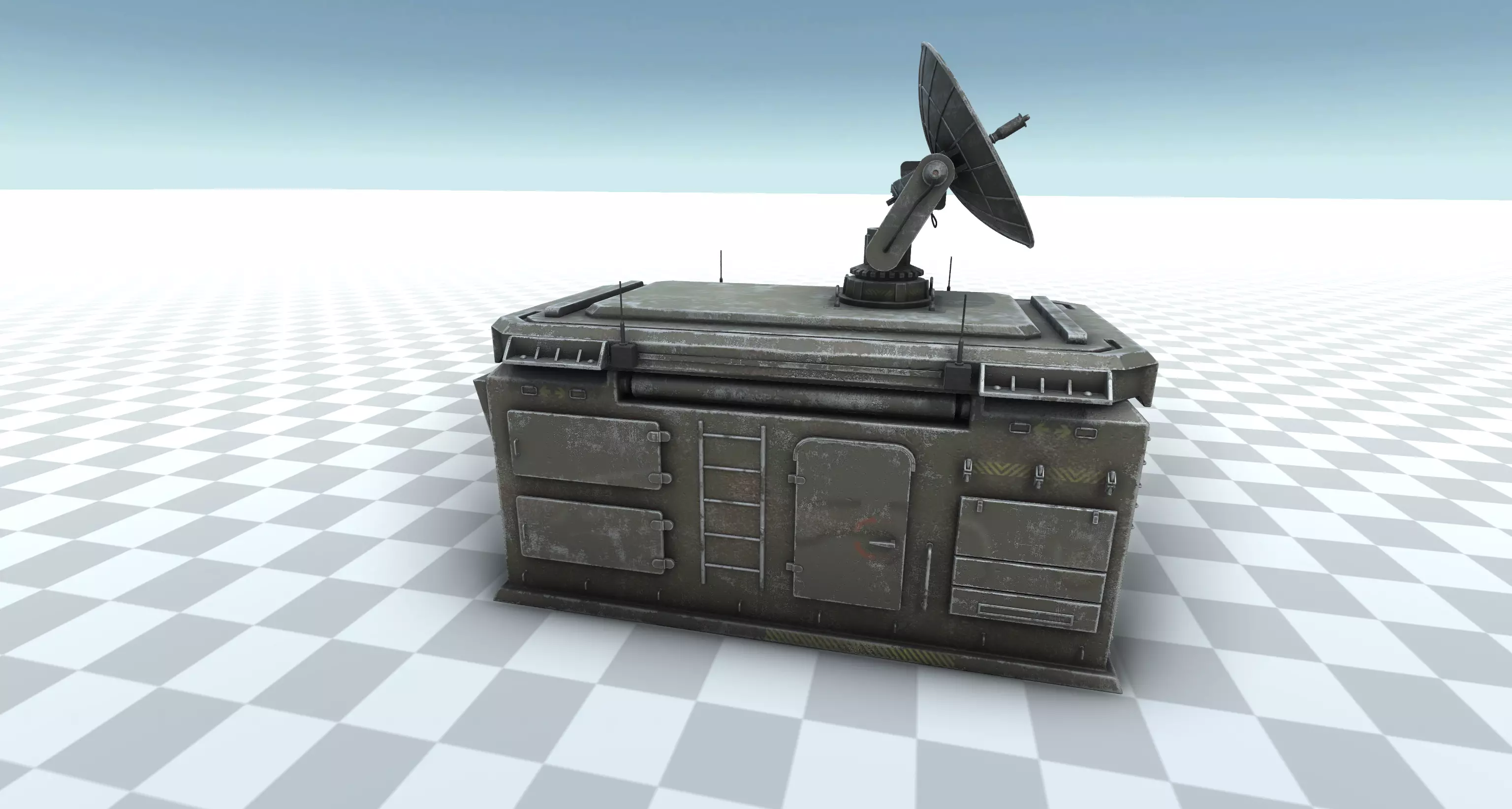 Military Radar Cabin 3D model