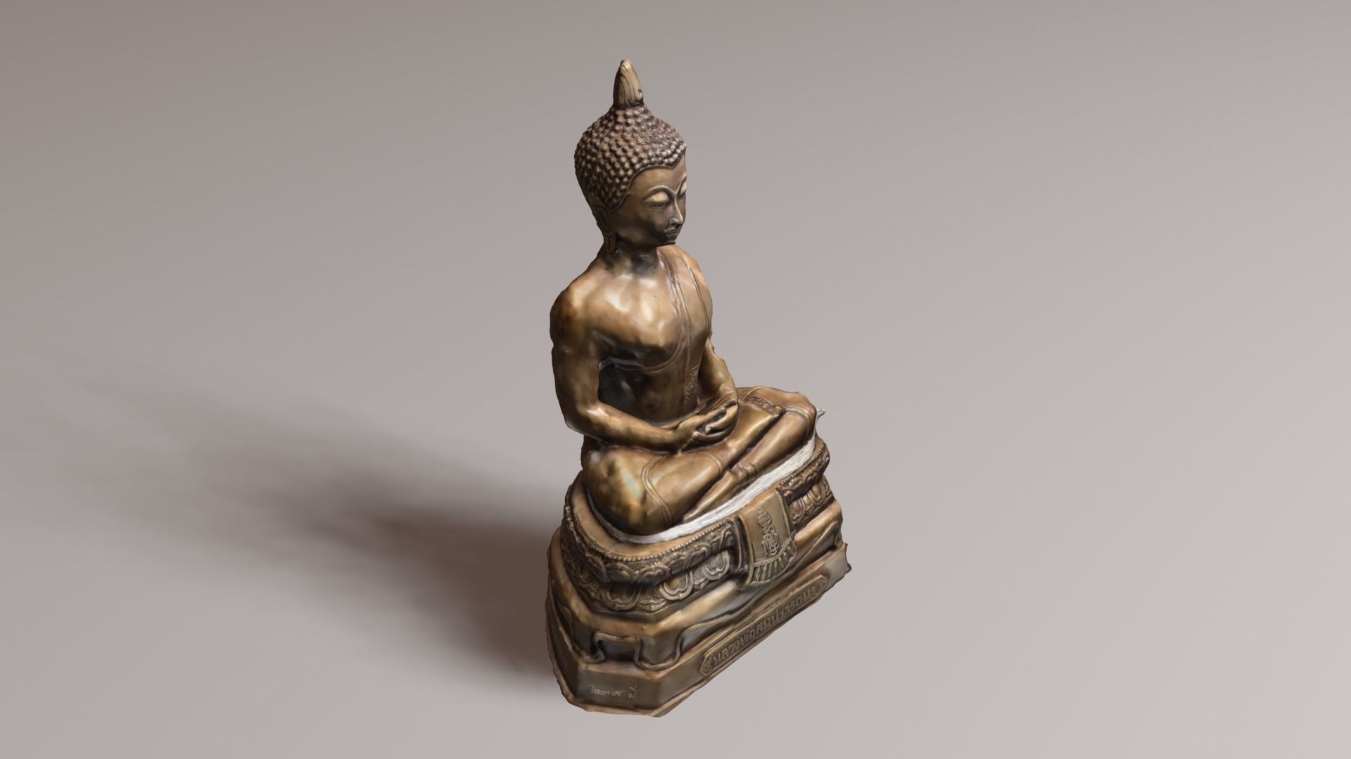 Buddha 9 Low-poly 3D model_15