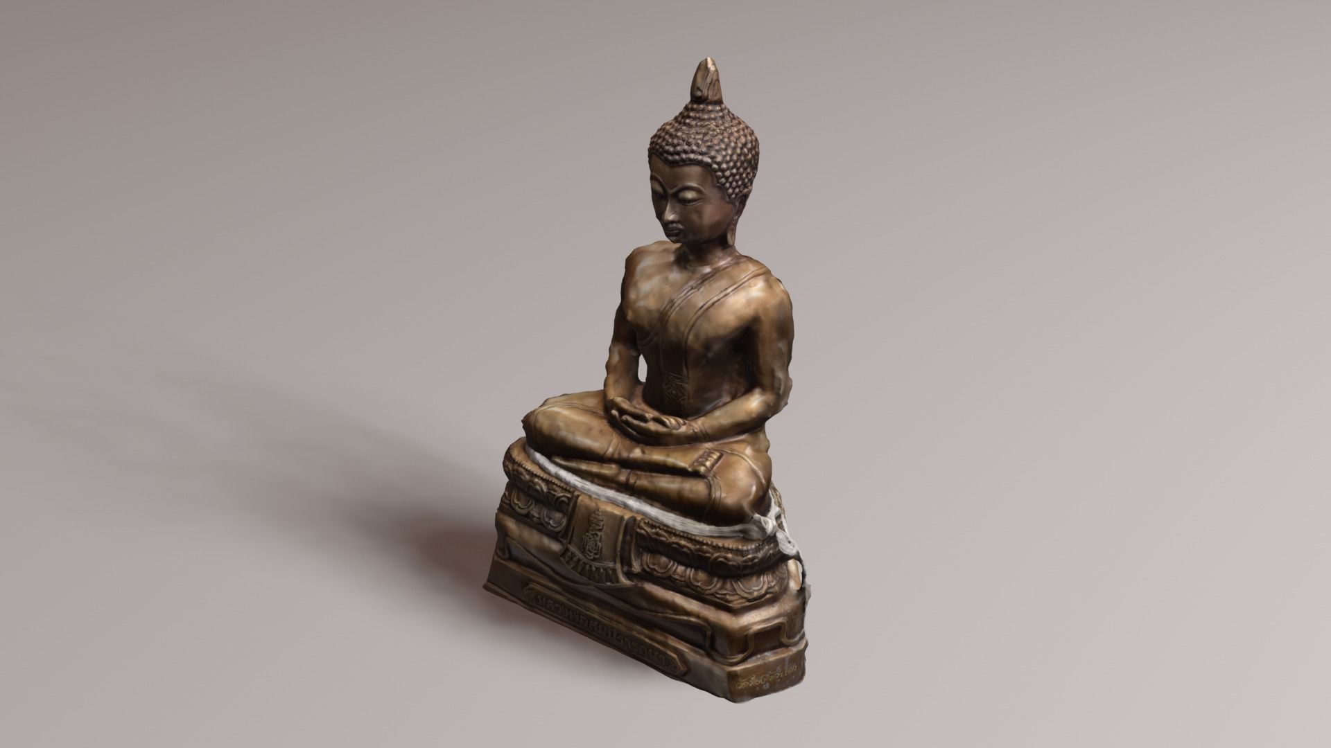Buddha 9 Low-poly 3D model_30