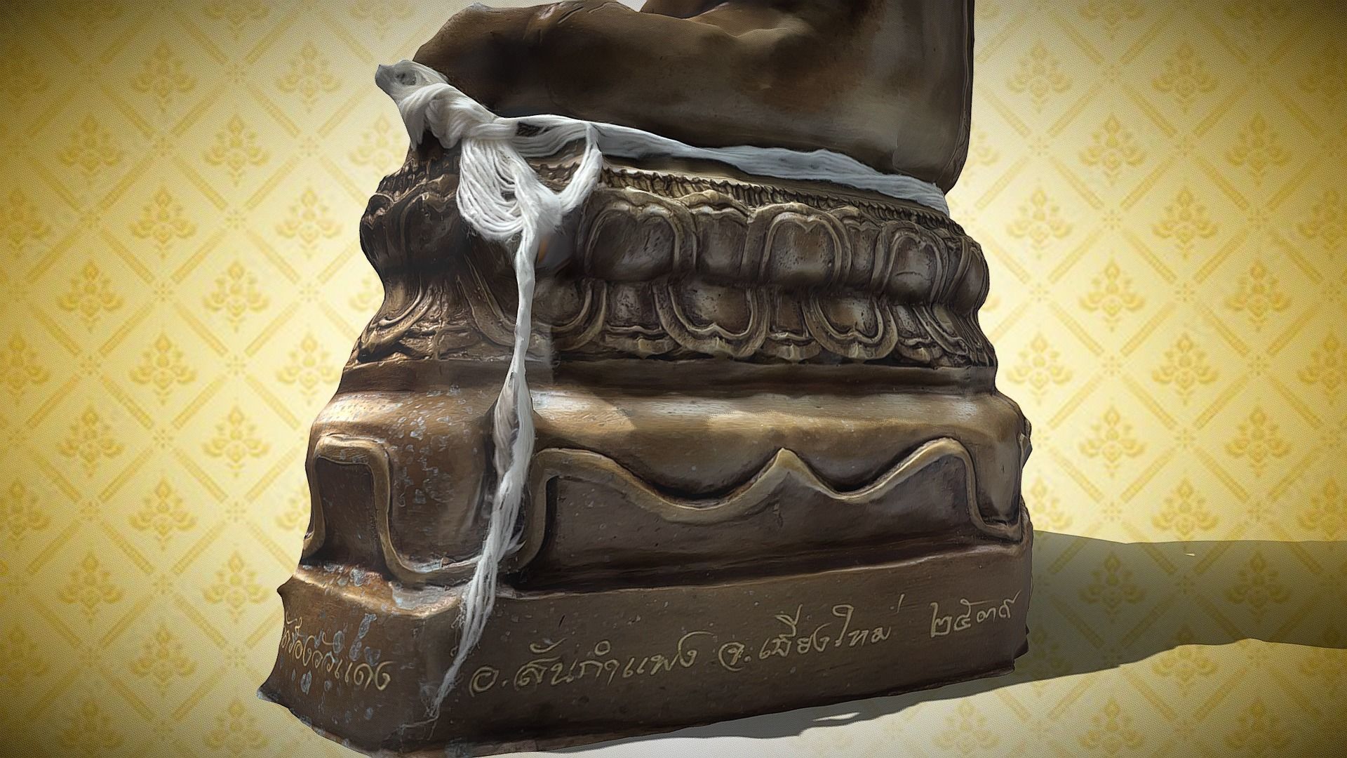 Buddha 9 Low-poly 3D model_7