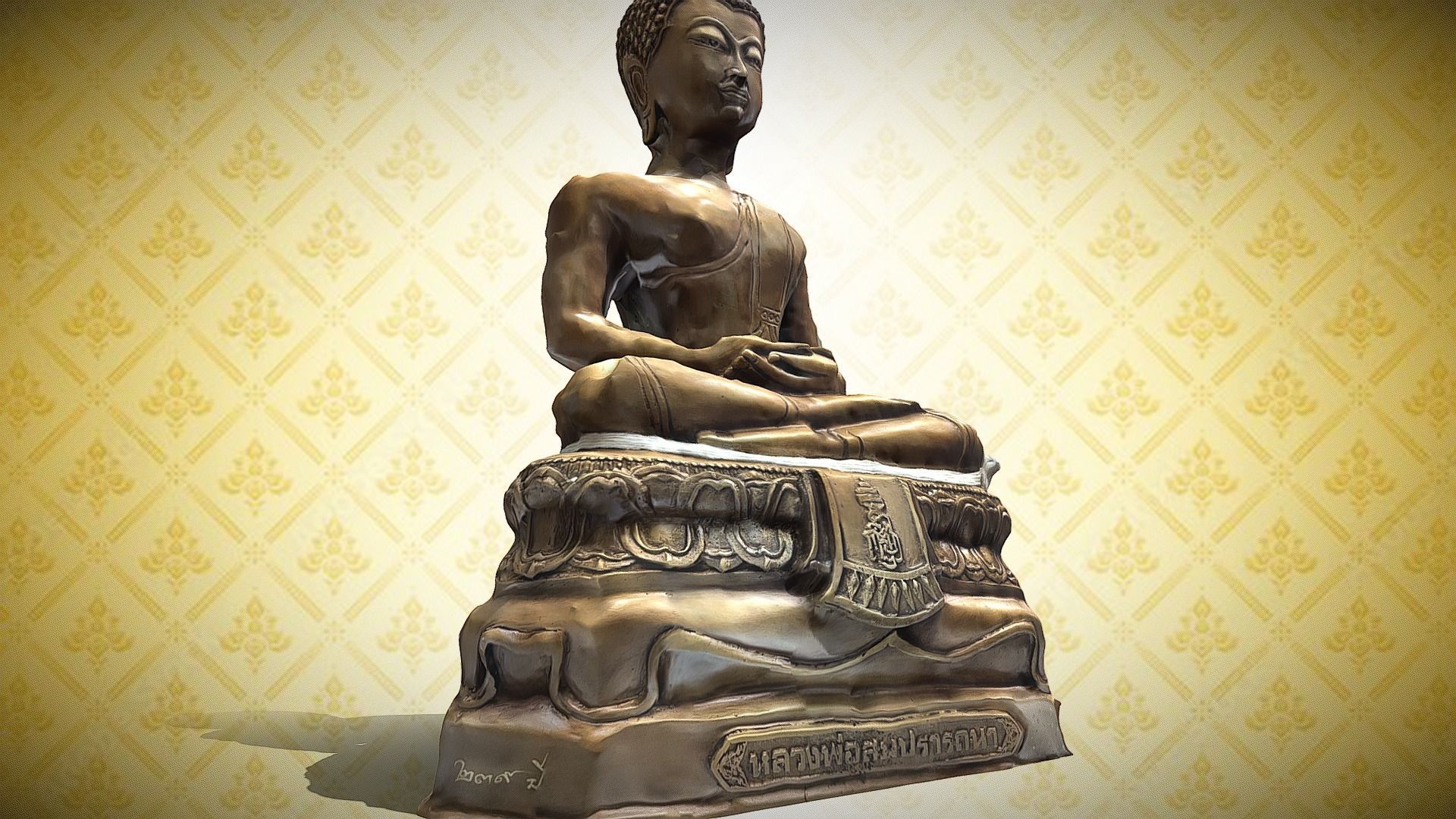 Buddha 9 Low-poly 3D model_1