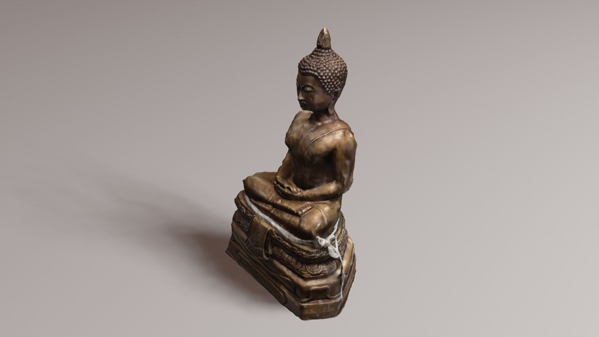 Buddha 9 Low-poly 3D model_29