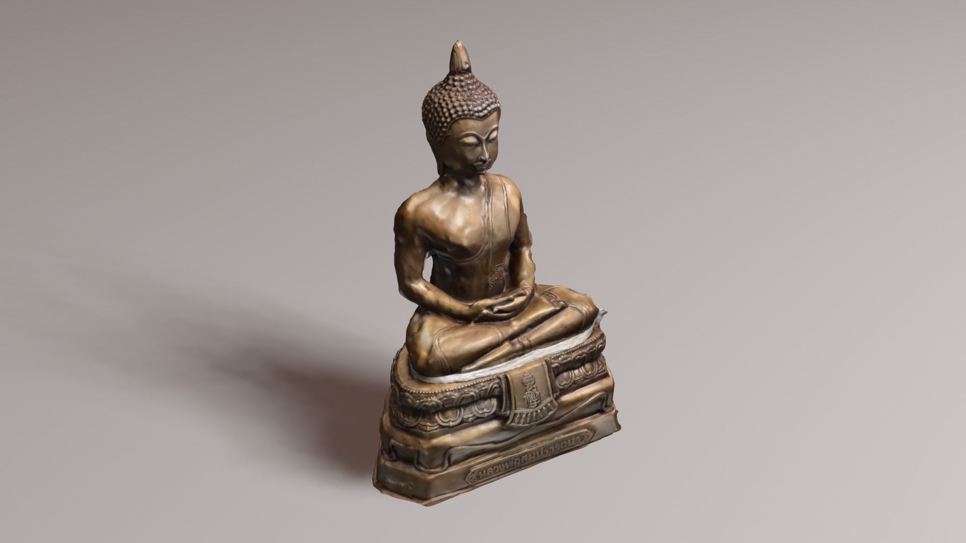Buddha 9 Low-poly 3D model_14