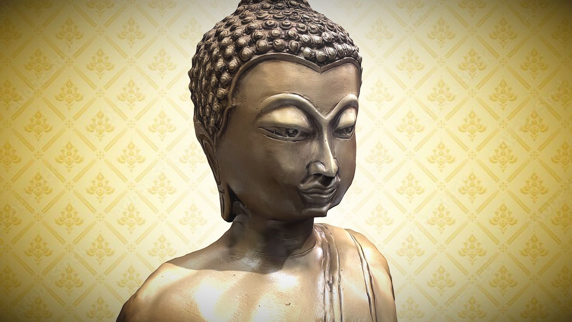 Buddha 9 Low-poly 3D model_2