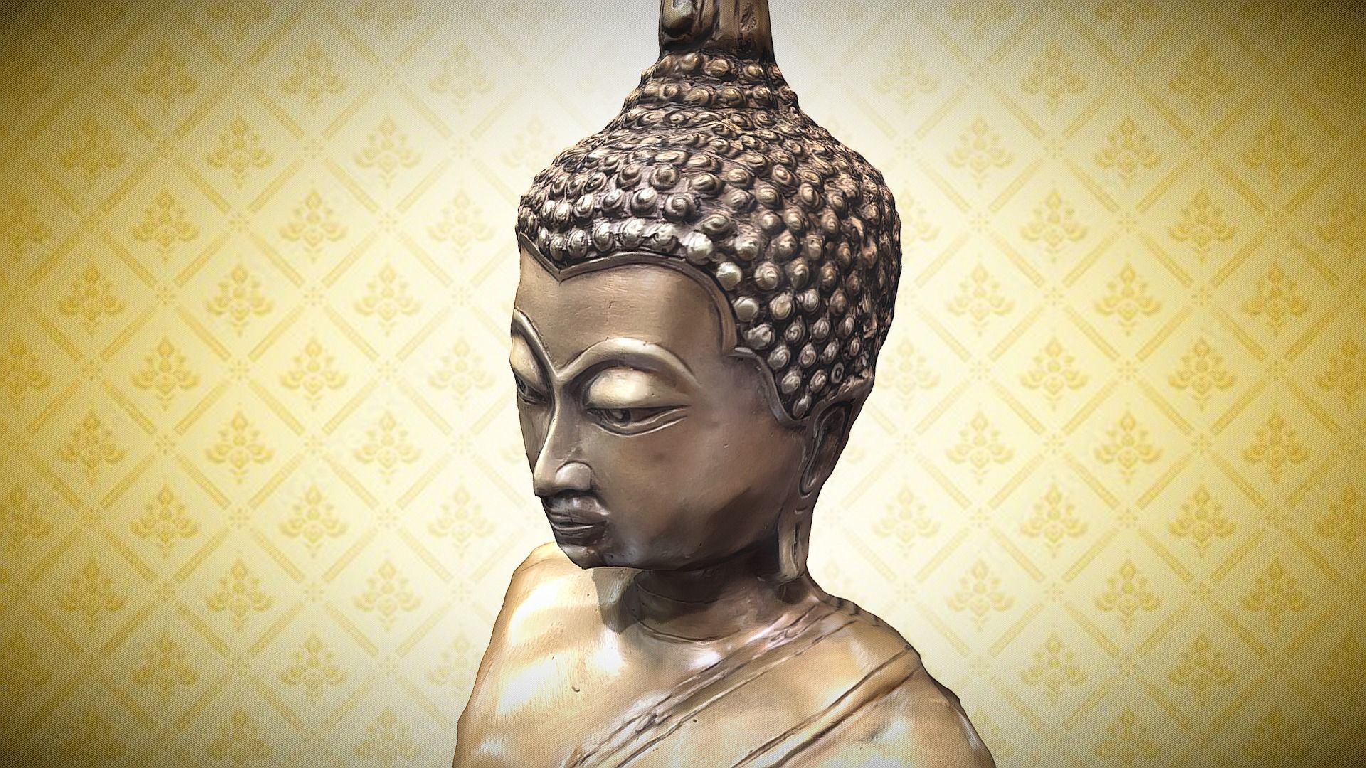 Buddha 9 Low-poly 3D model_3