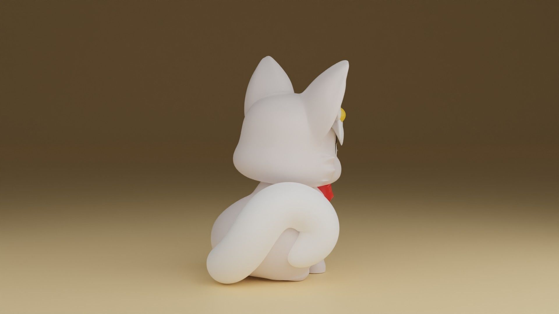 cute cat 3D print model_9