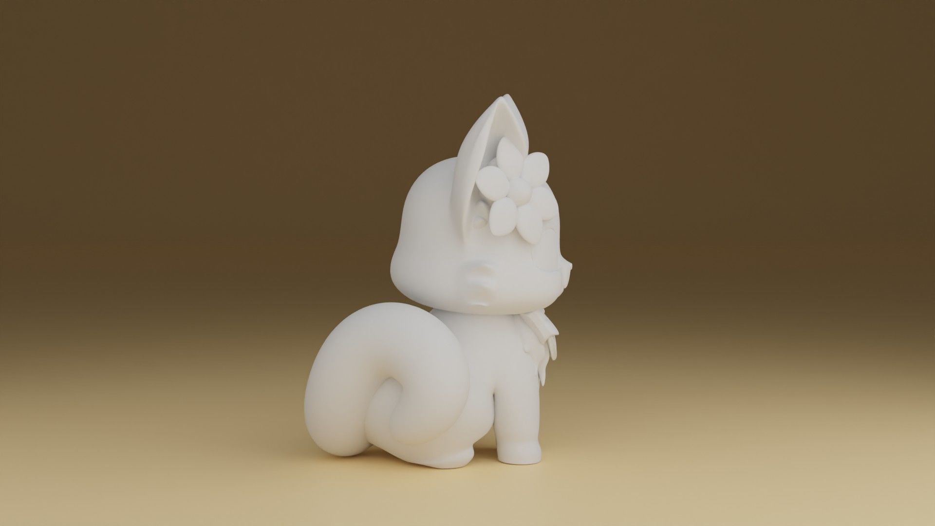 cute cat 3D print model_3