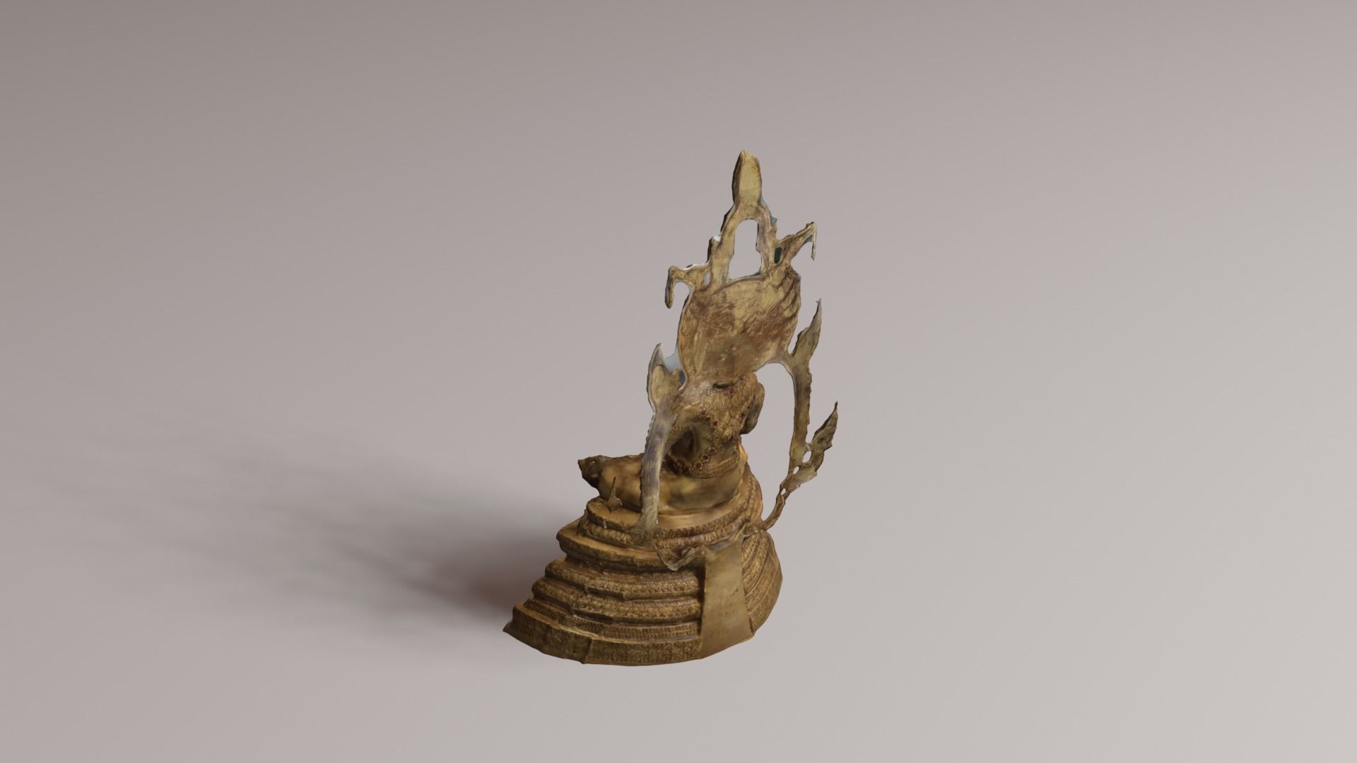 Buddha 10 Low-poly 3D model_25