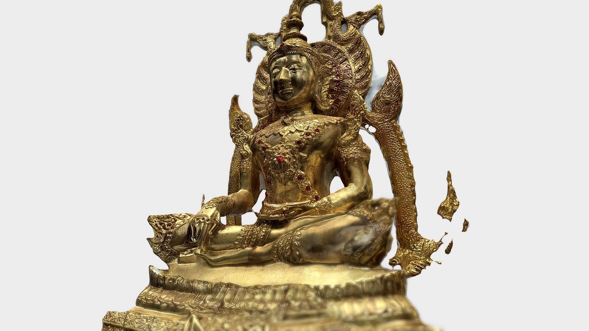 Buddha 10 Low-poly 3D model_1