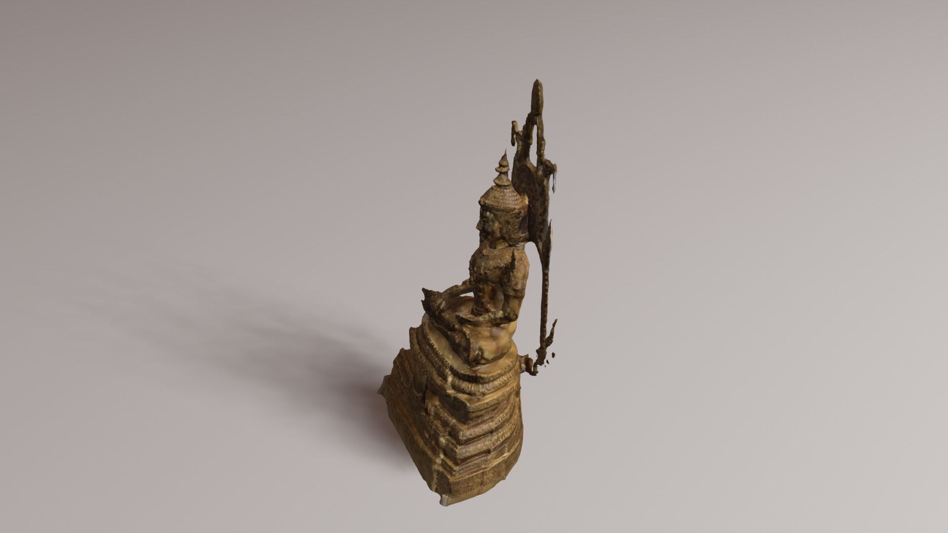 Buddha 10 Low-poly 3D model_29