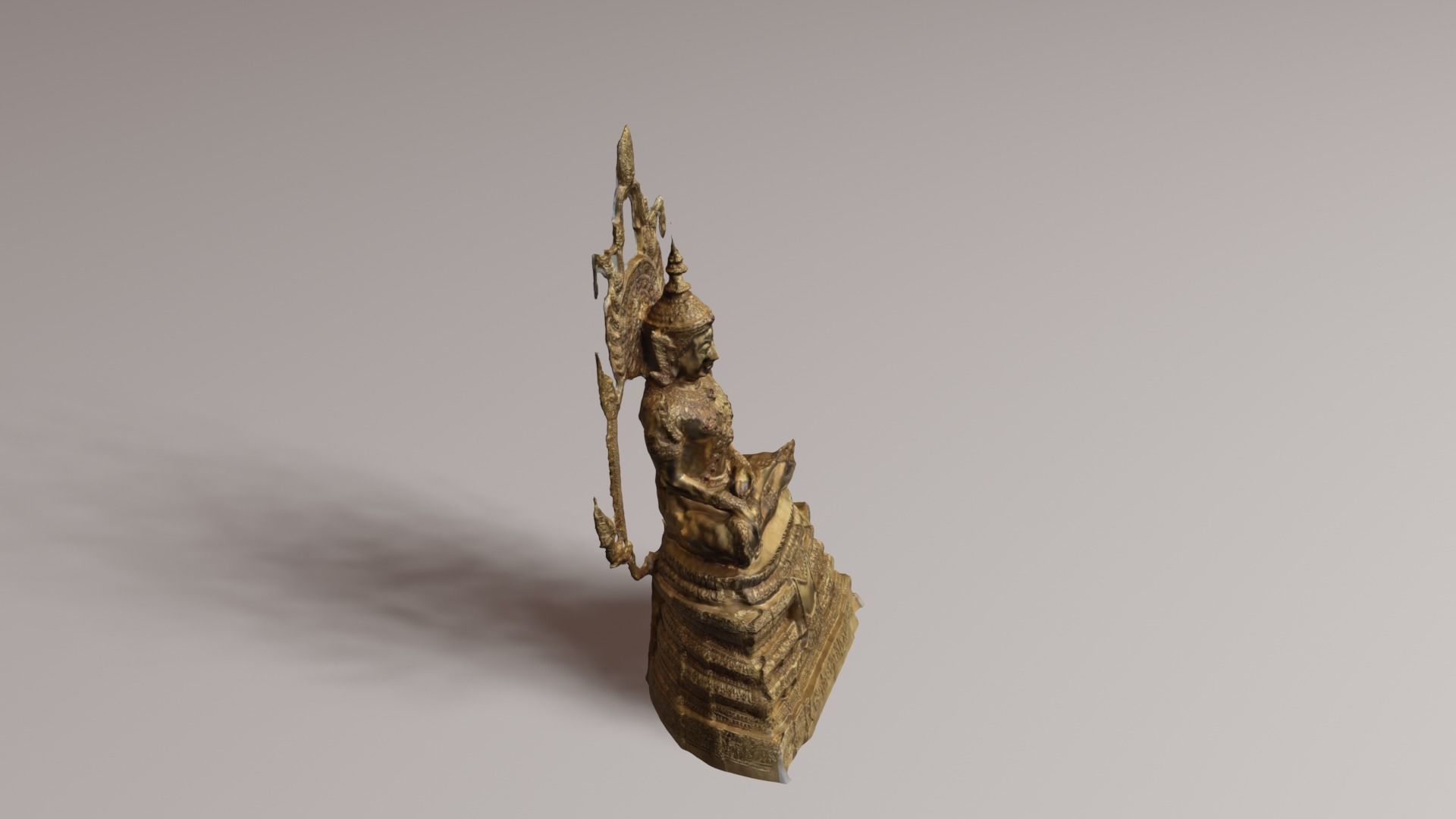 Buddha 10 Low-poly 3D model_17