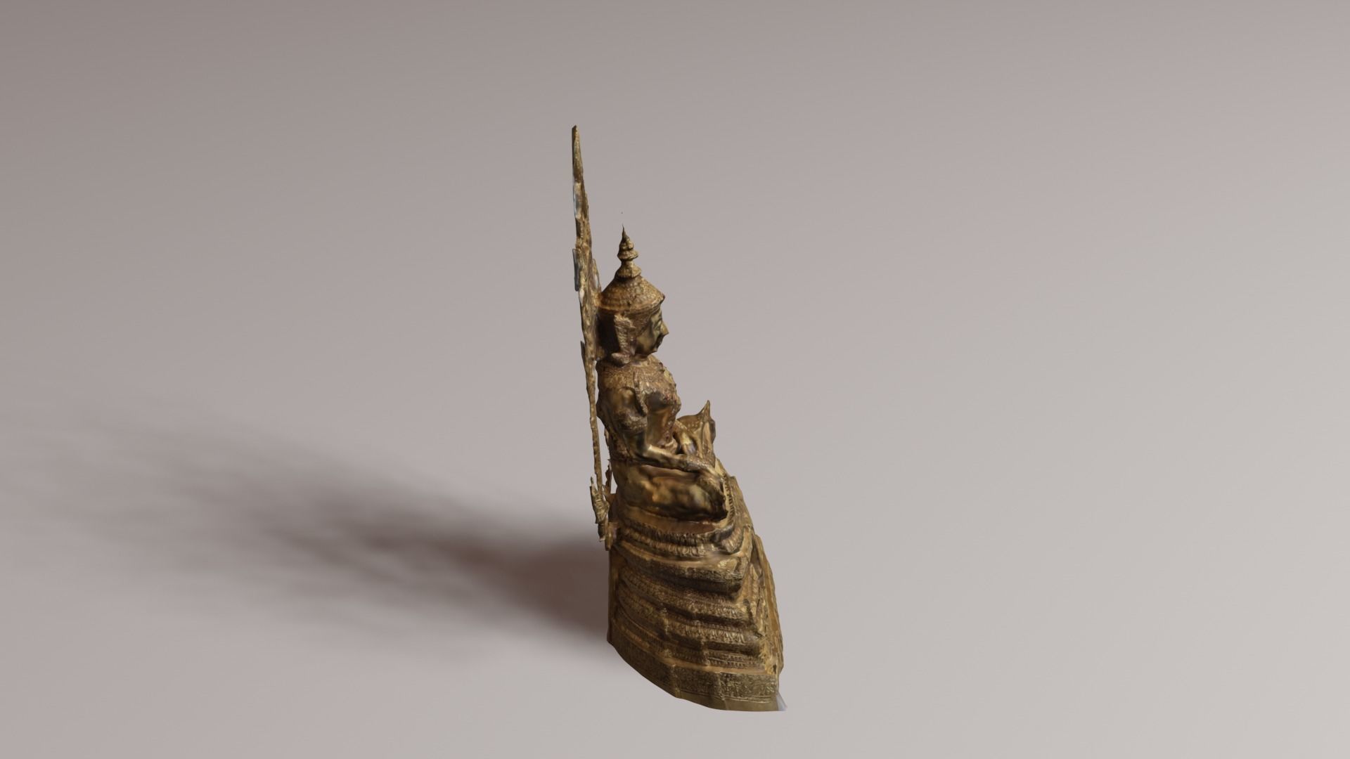 Buddha 10 Low-poly 3D model_18