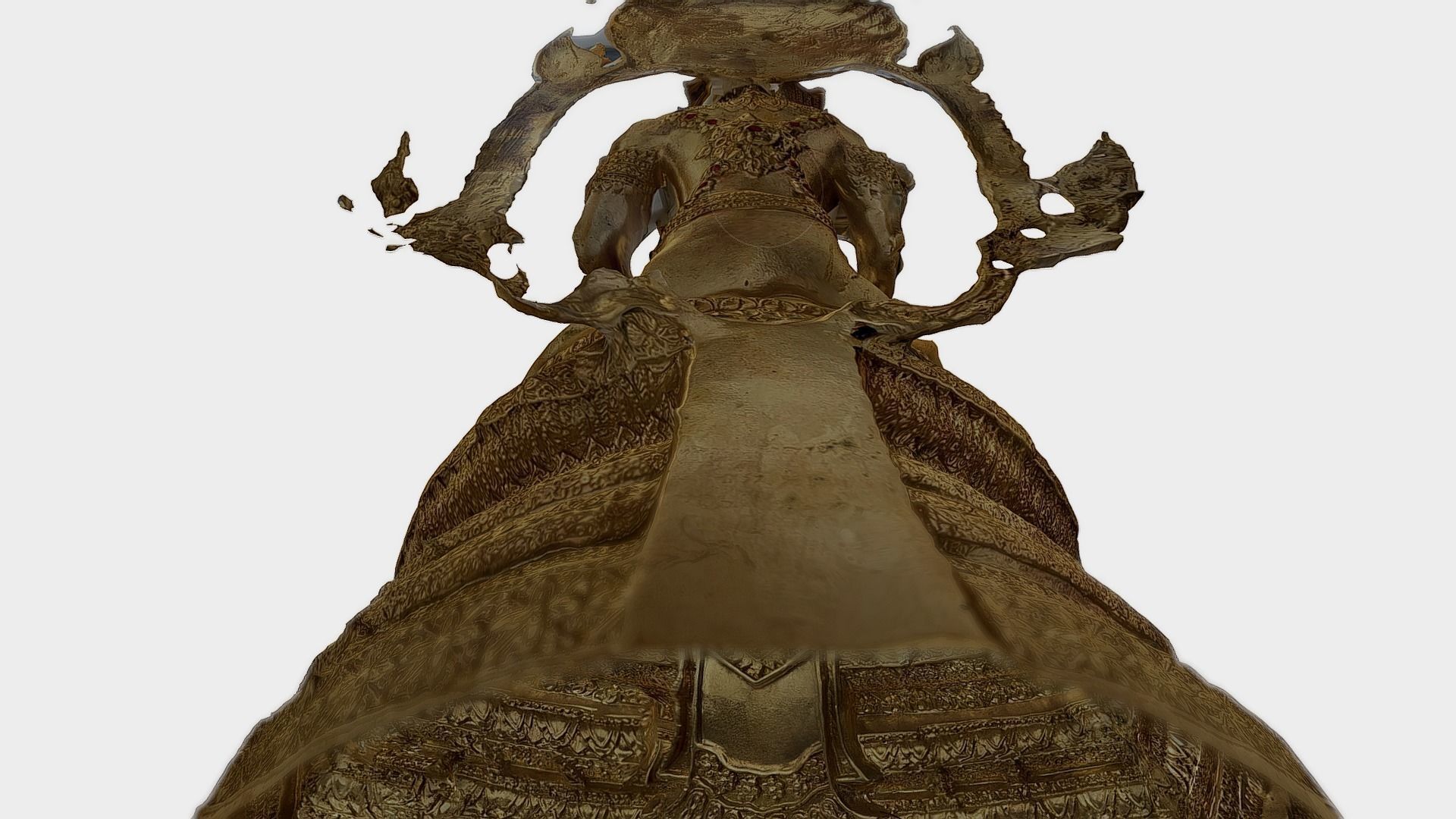 Buddha 10 Low-poly 3D model_6