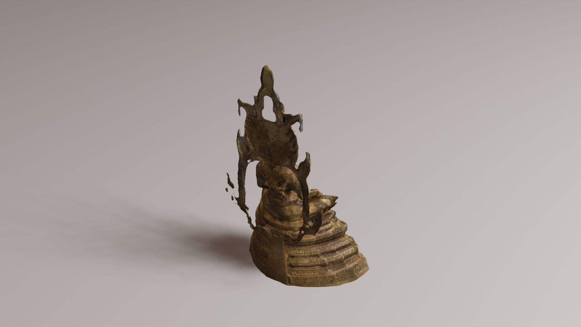Buddha 10 Low-poly 3D model_21