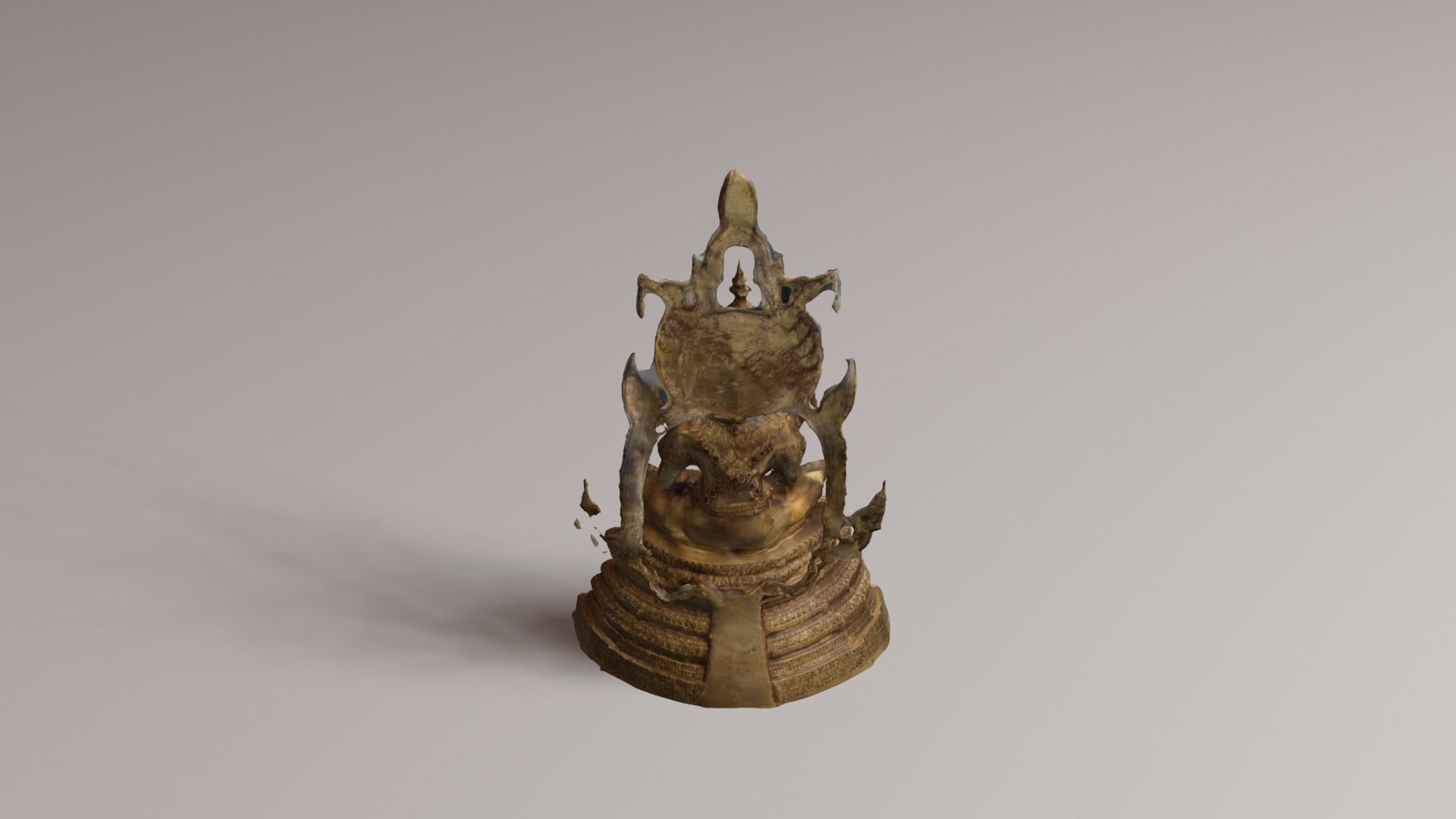 Buddha 10 Low-poly 3D model_23