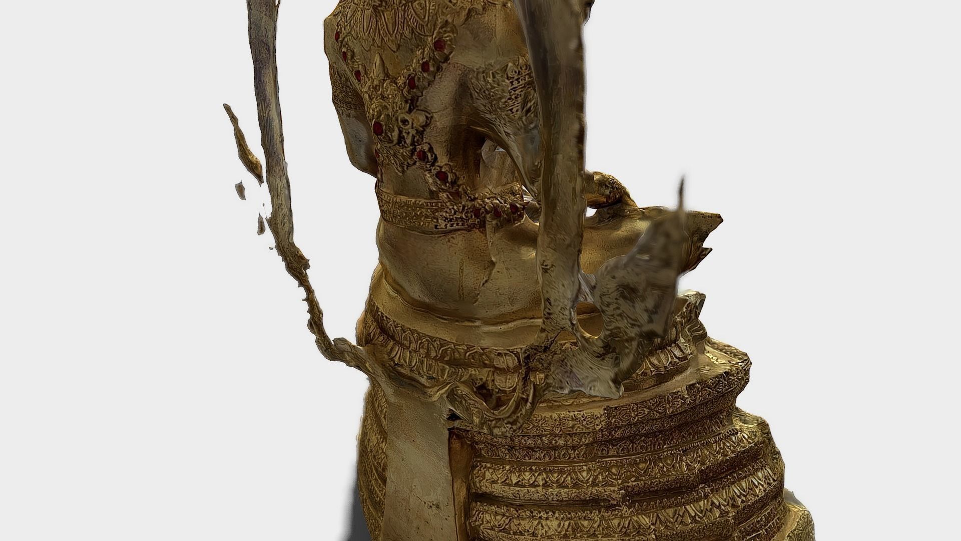 Buddha 10 Low-poly 3D model_5