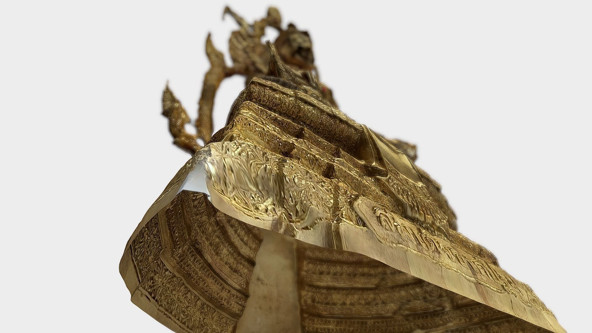 Buddha 10 Low-poly 3D model_4