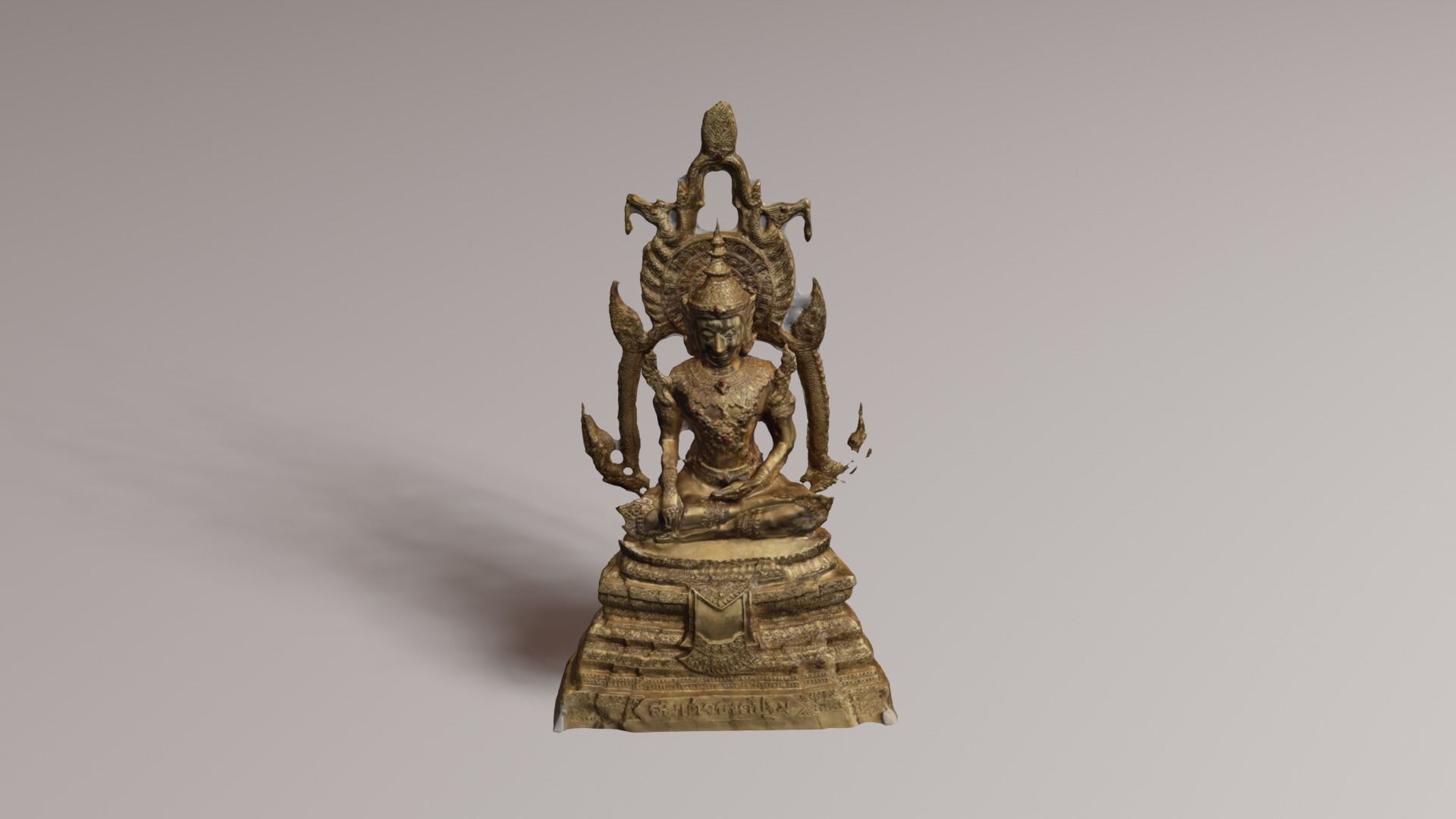 Buddha 10 Low-poly 3D model_13