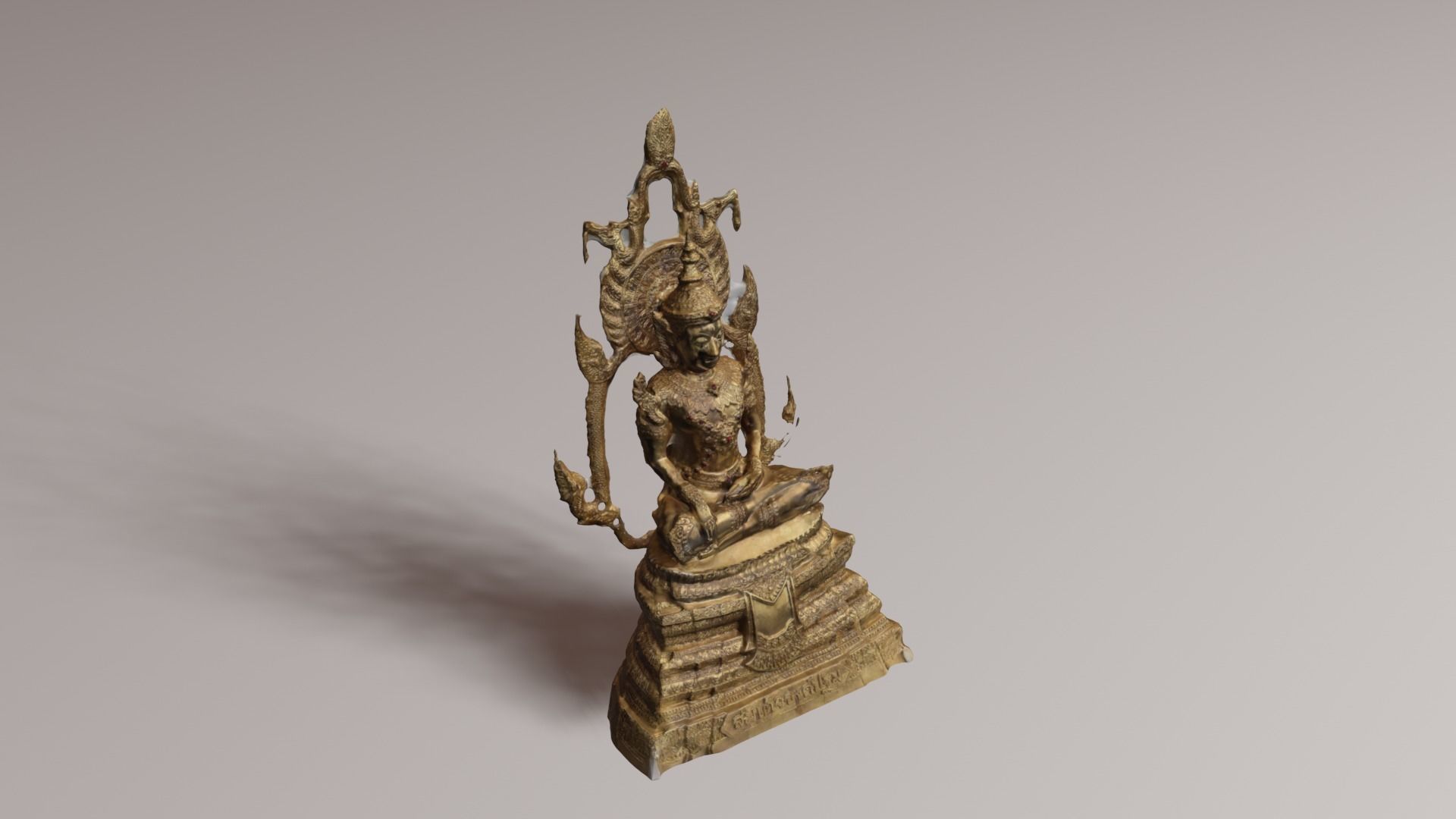 Buddha 10 Low-poly 3D model_15