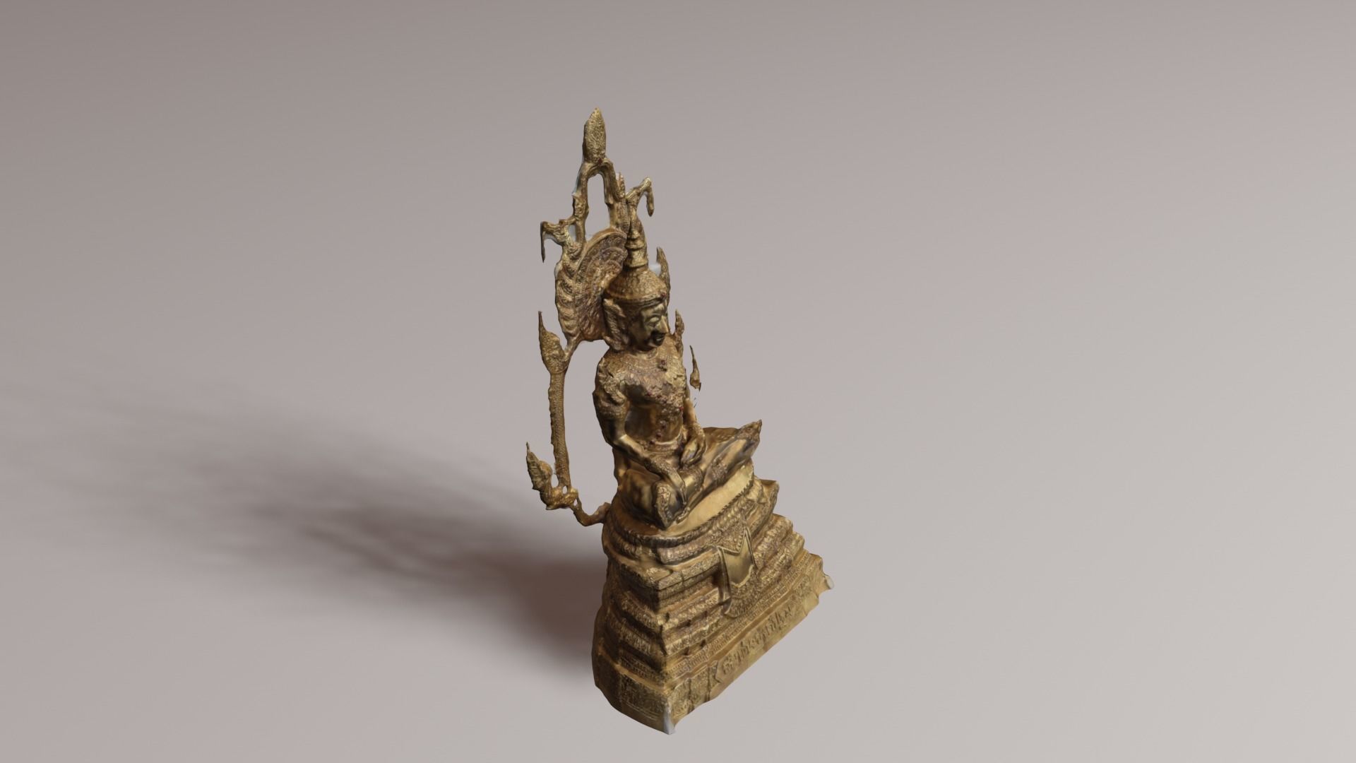 Buddha 10 Low-poly 3D model_16