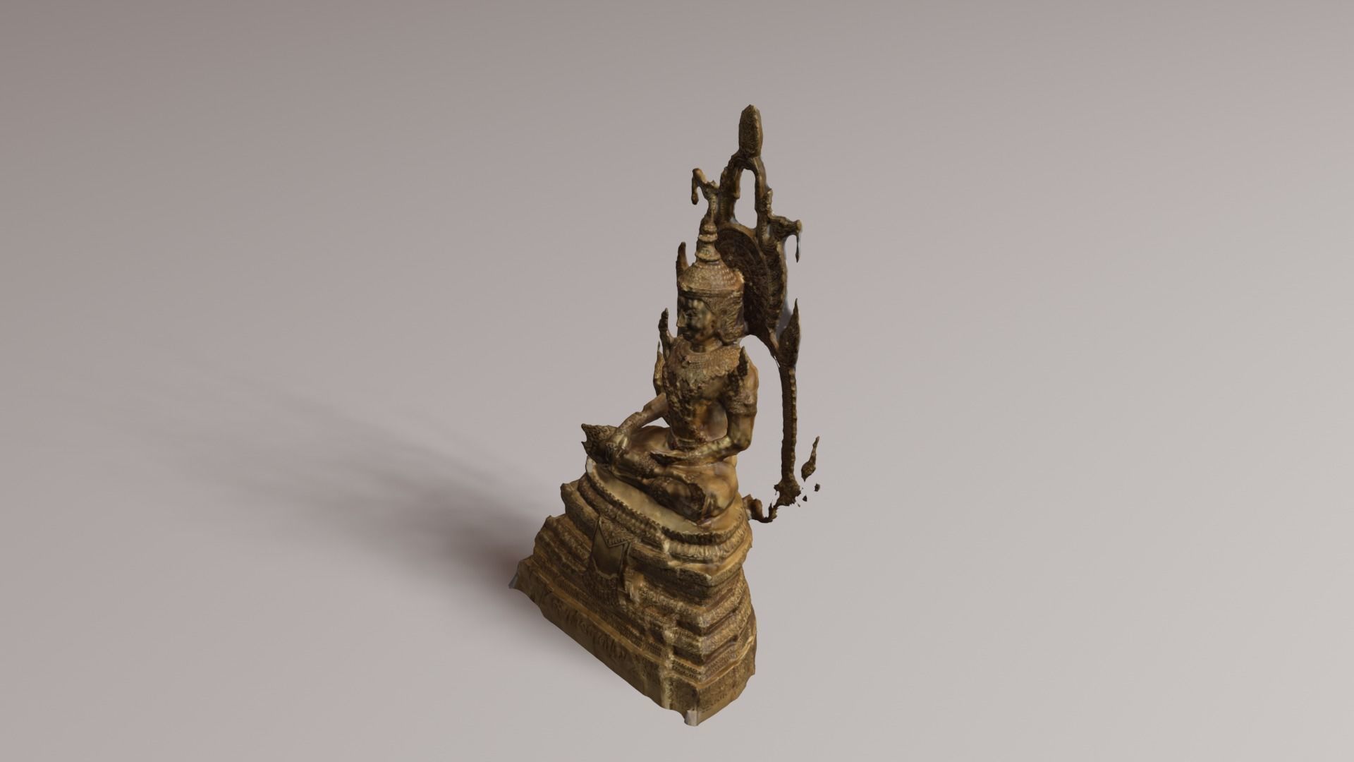 Buddha 10 Low-poly 3D model_30