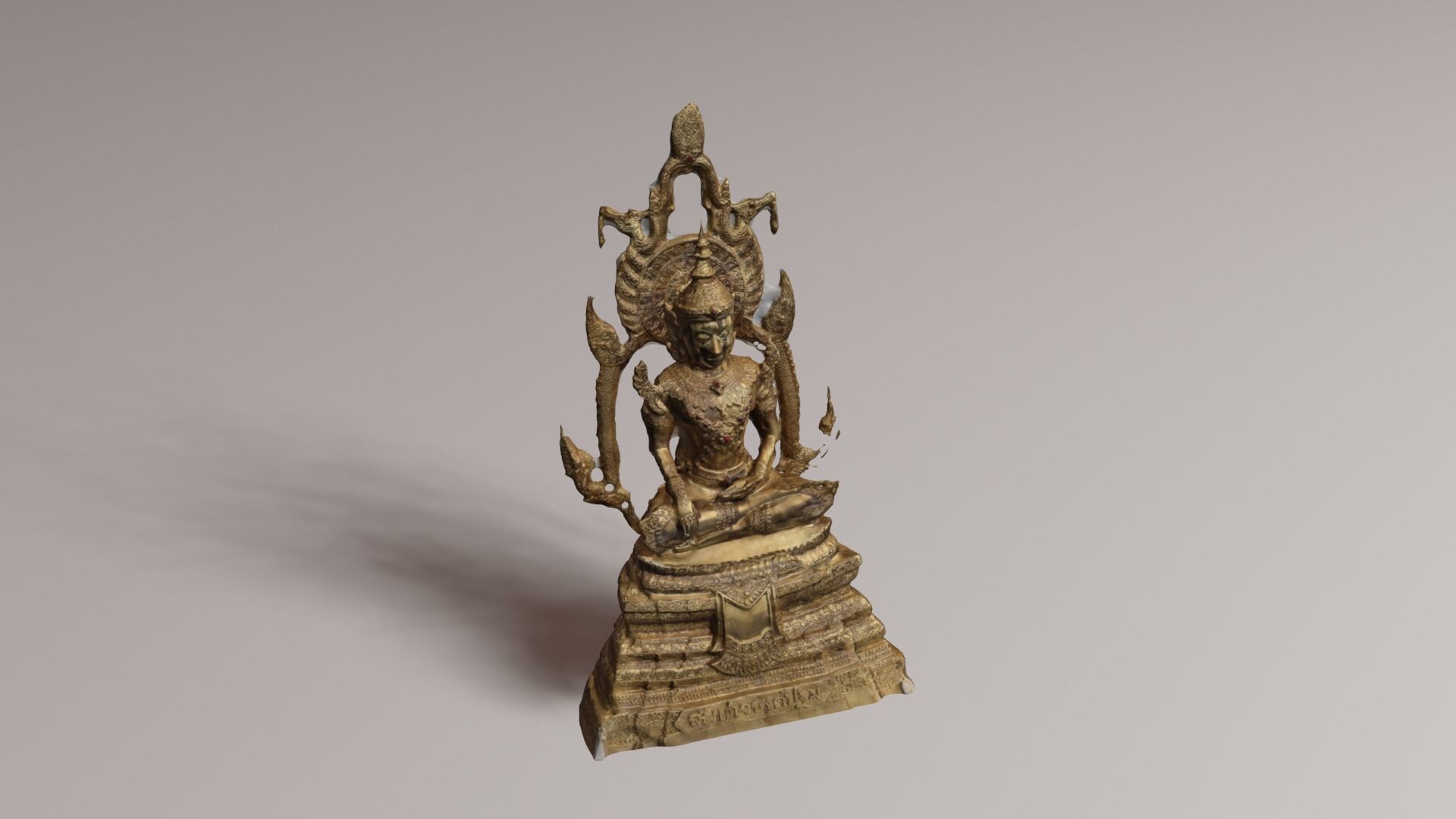 Buddha 10 Low-poly 3D model_14