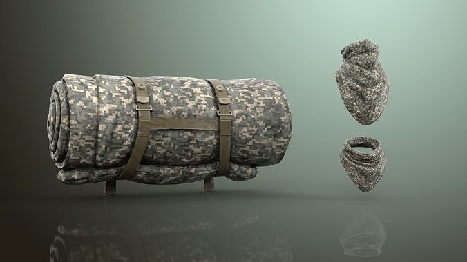 Military RollMat and Bandanas 3D model
