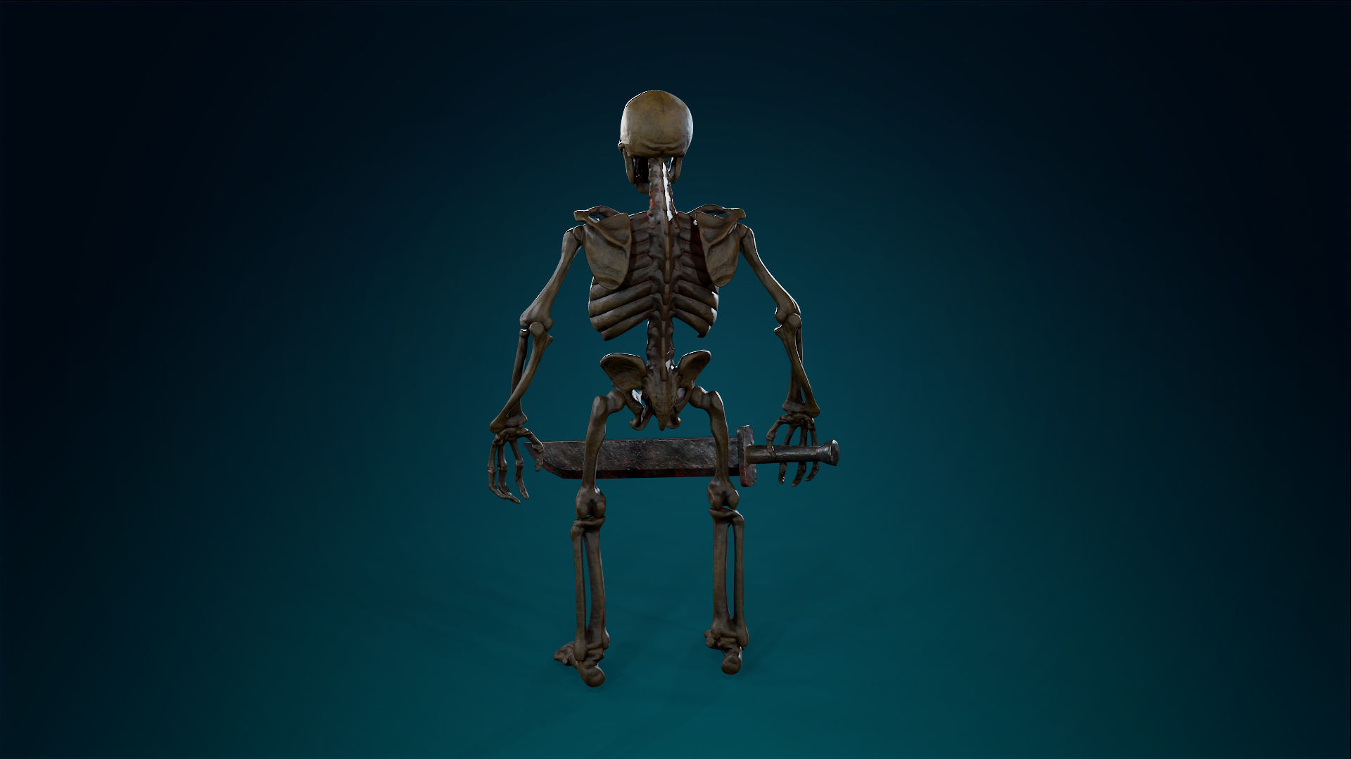 Skeleton Undead Warrior Ancient - Lowpoly - Game Ready Low-poly 3D model_11