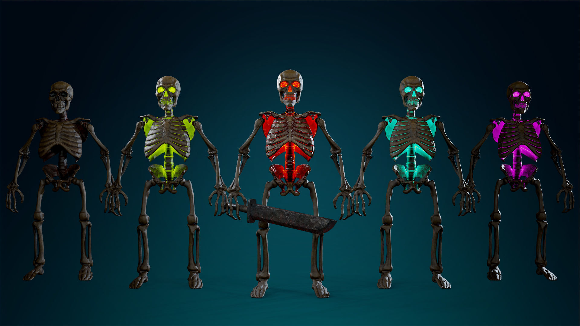 Skeleton Undead Warrior Ancient - Lowpoly - Game Ready Low-poly 3D model_2