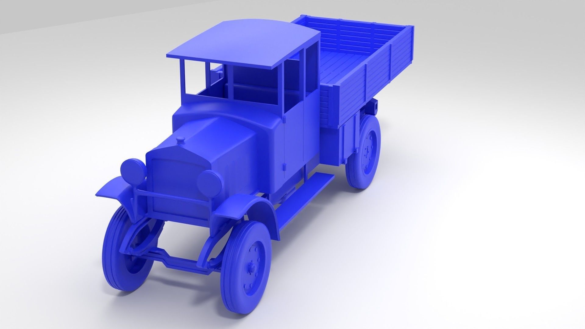 Old military truck Ursus A simple 3D print model_5