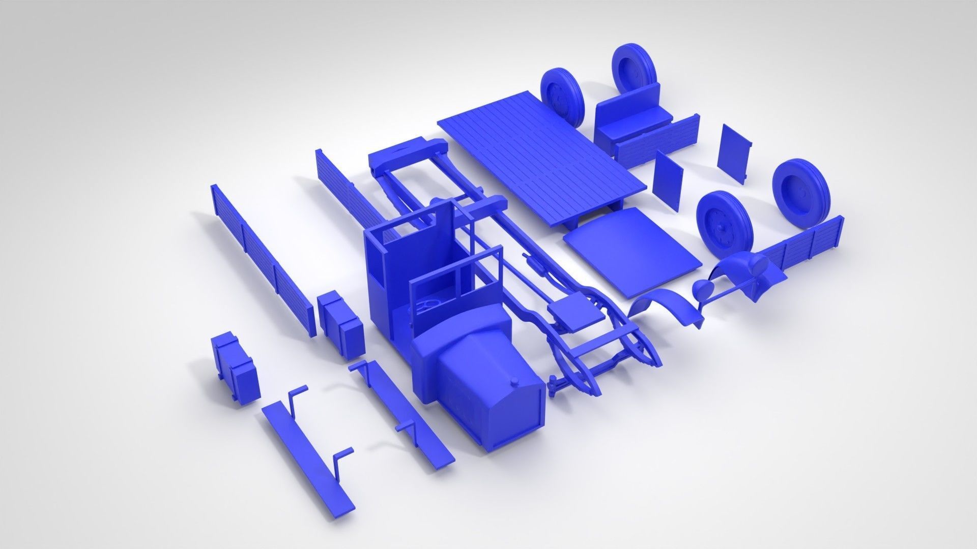 Old military truck Ursus A simple 3D print model_2