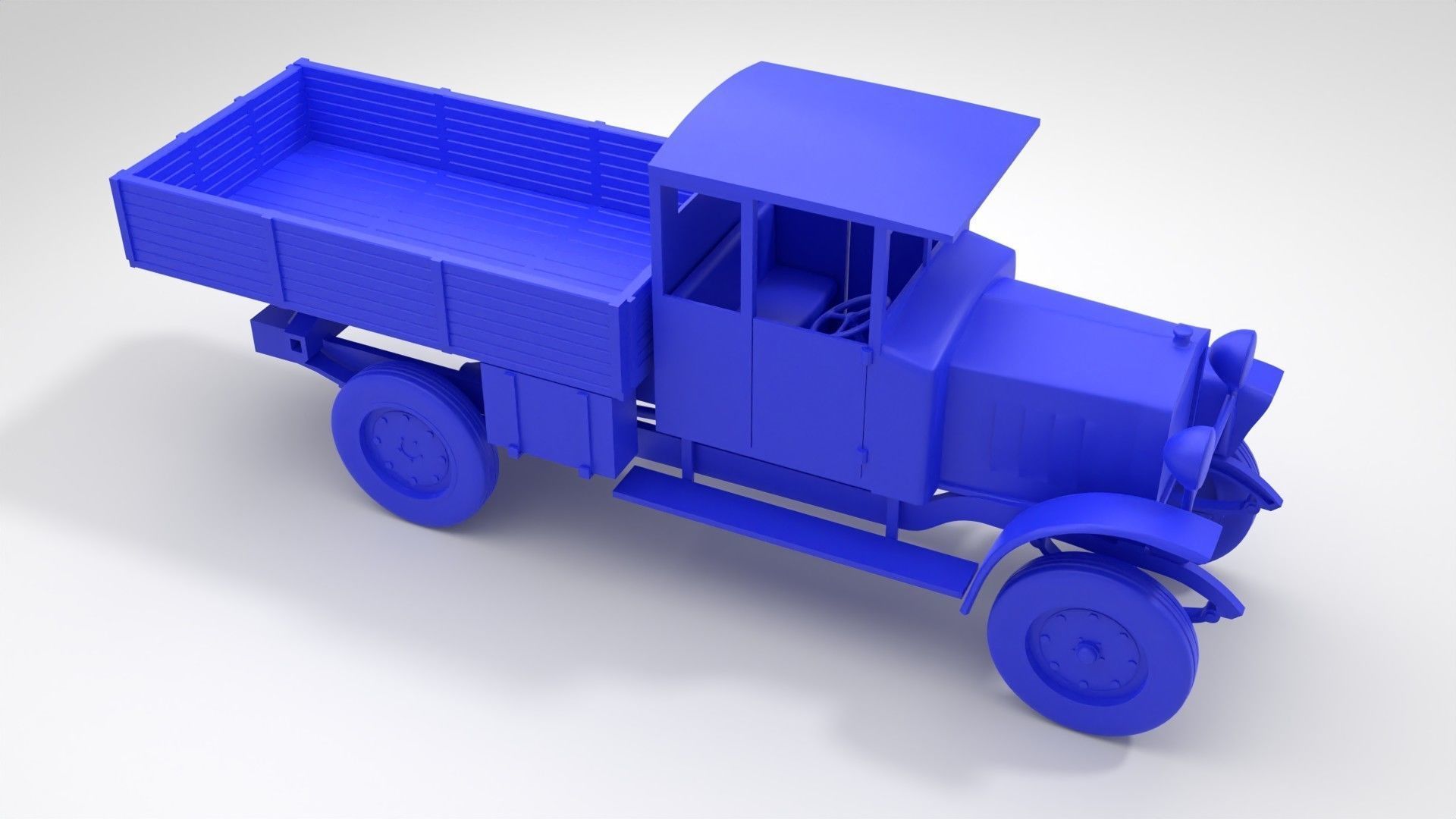 Old military truck Ursus A simple 3D print model_1