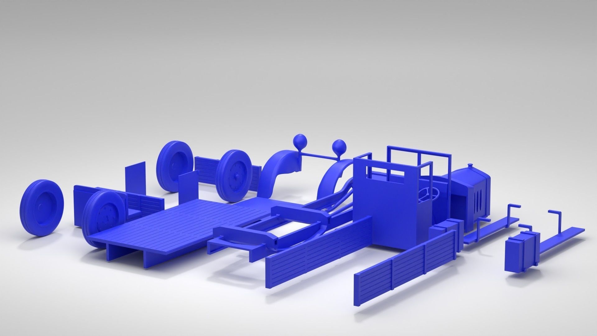 Old military truck Ursus A simple 3D print model_6