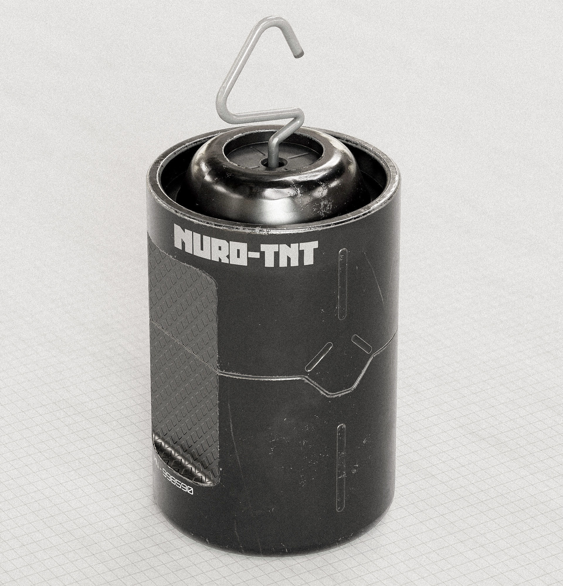 Sci-fi Bombs PBR Low-poly 3D model_8