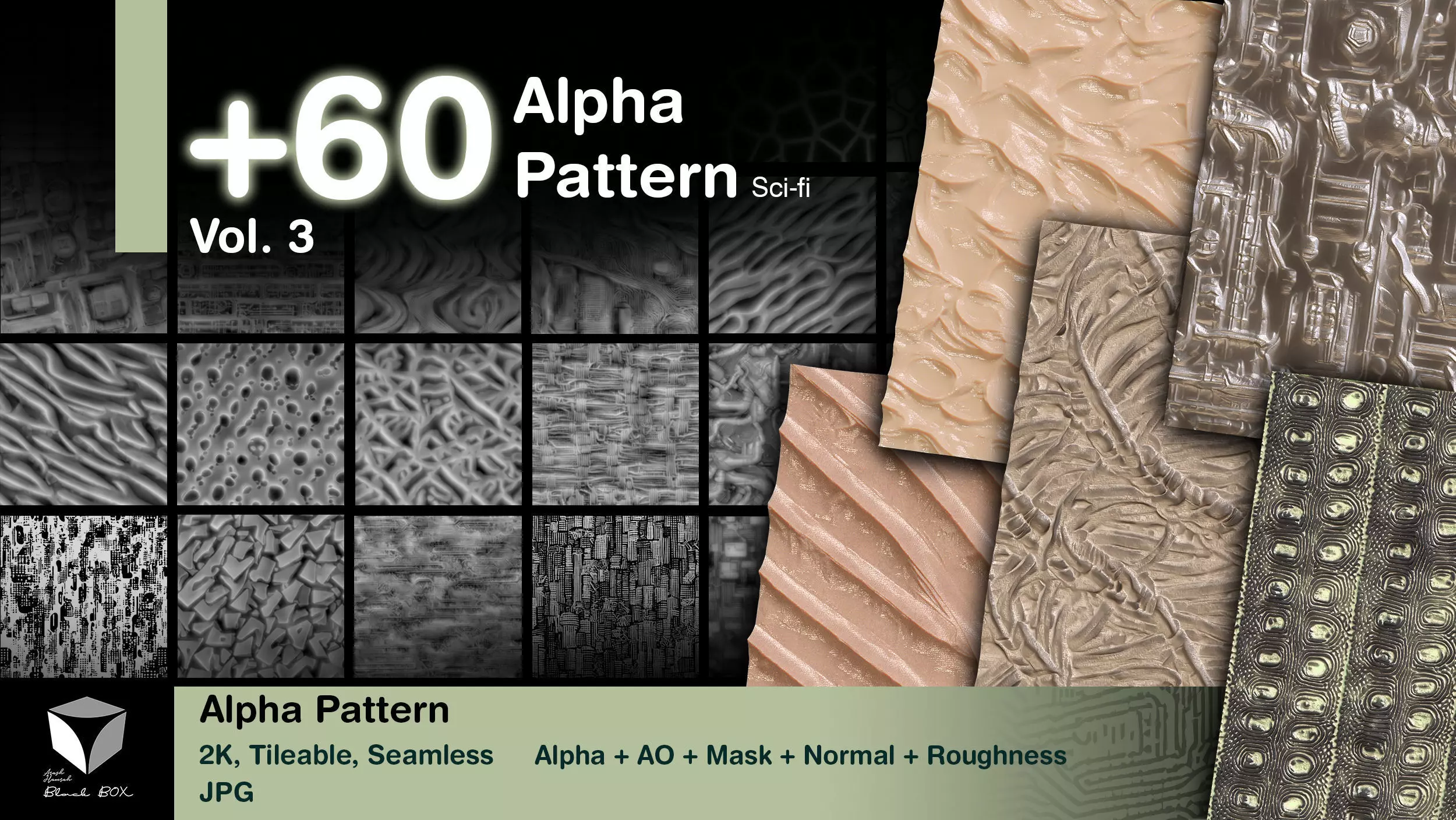 More than 60 Alpha pattern Vol 3 scifi Texture_0