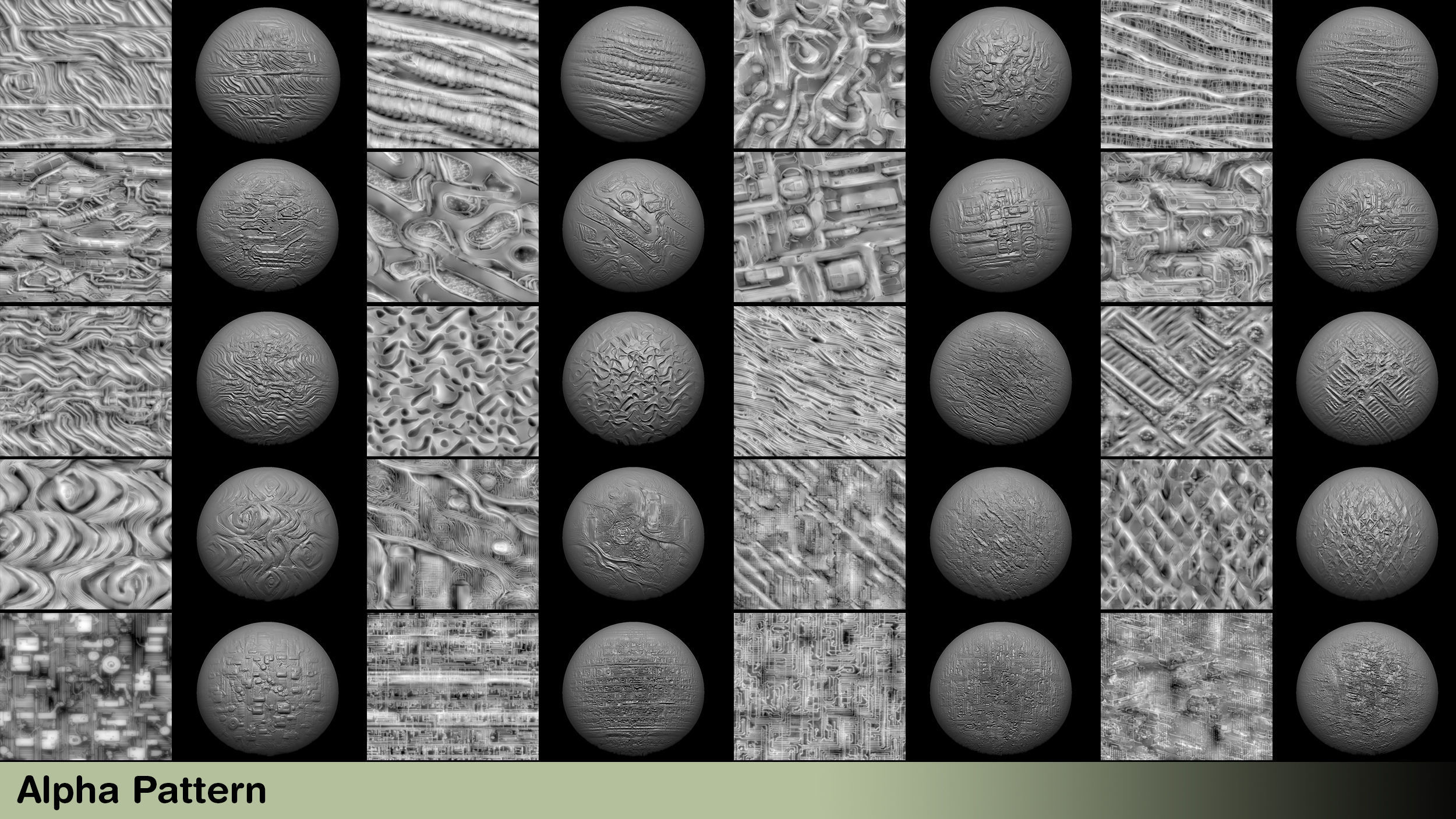 More than 60 Alpha pattern Vol 3 scifi Texture_3