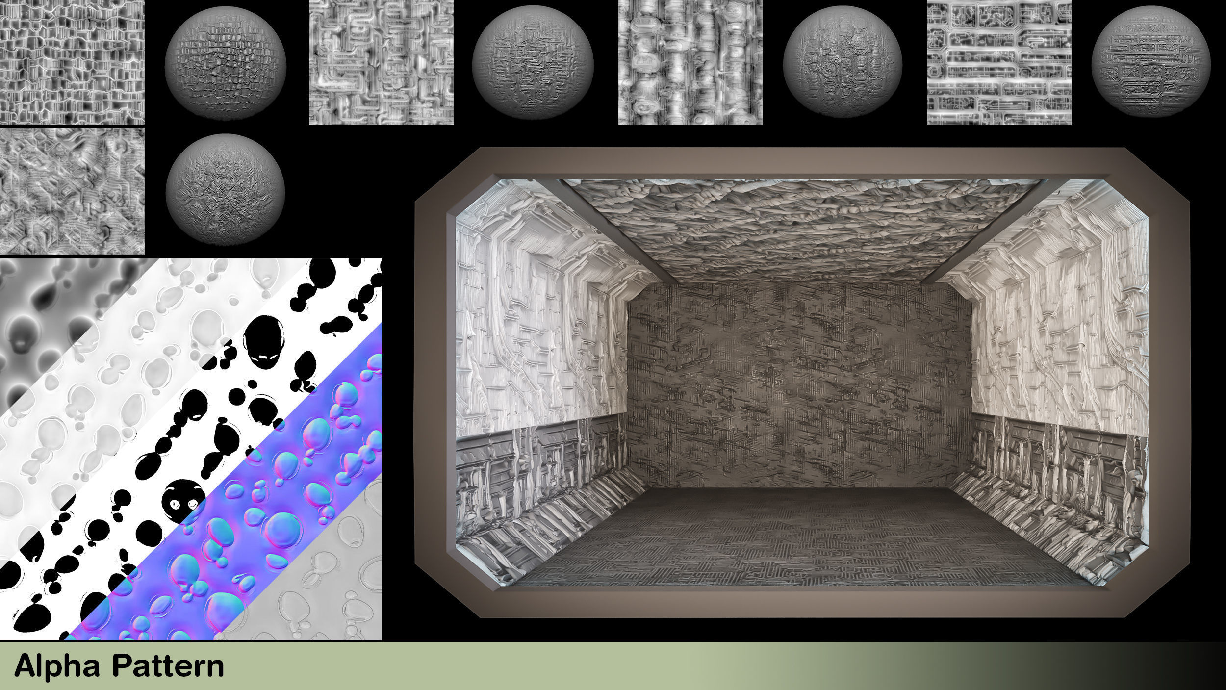 More than 60 Alpha pattern Vol 3 scifi Texture_4