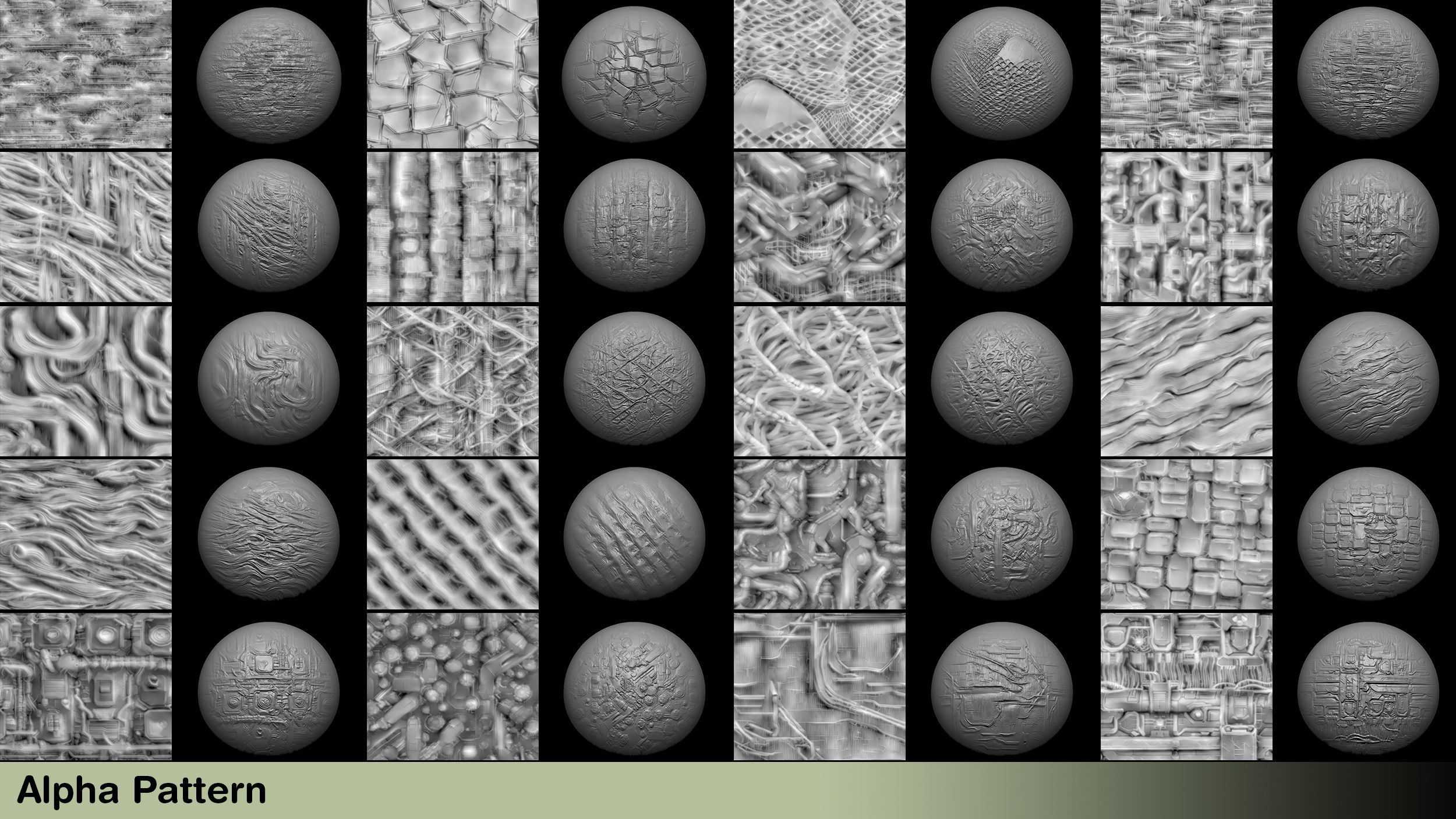 More than 60 Alpha pattern Vol 3 scifi Texture_2