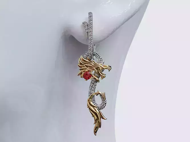 earrings with dragon ER 48