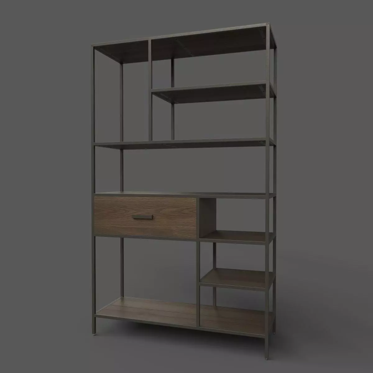 Ancia Bookcase Low-poly 3D model_0