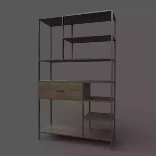 Ancia Bookcase Low-poly 3D model