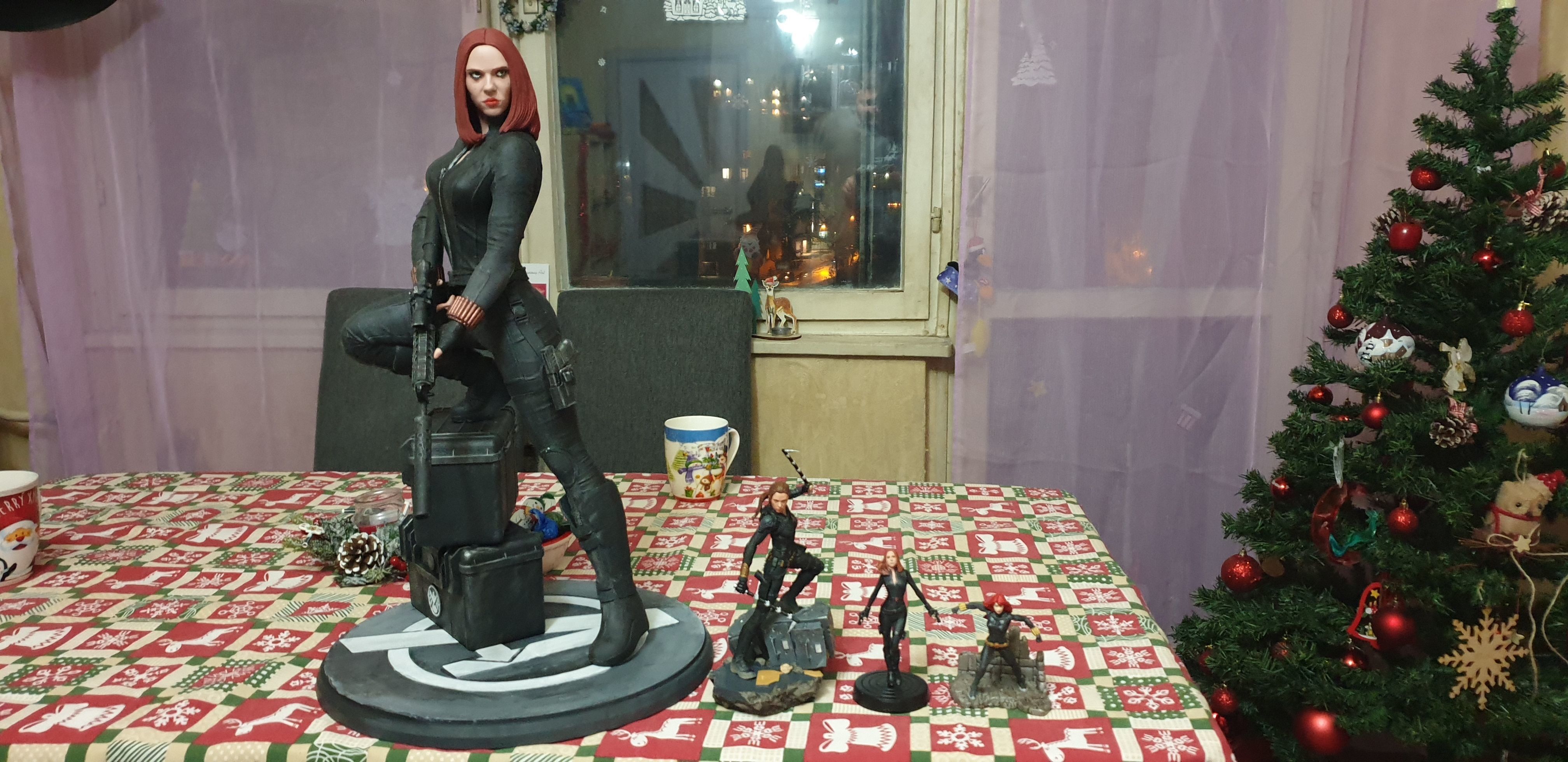 Black Widow Statue 3D print model_27