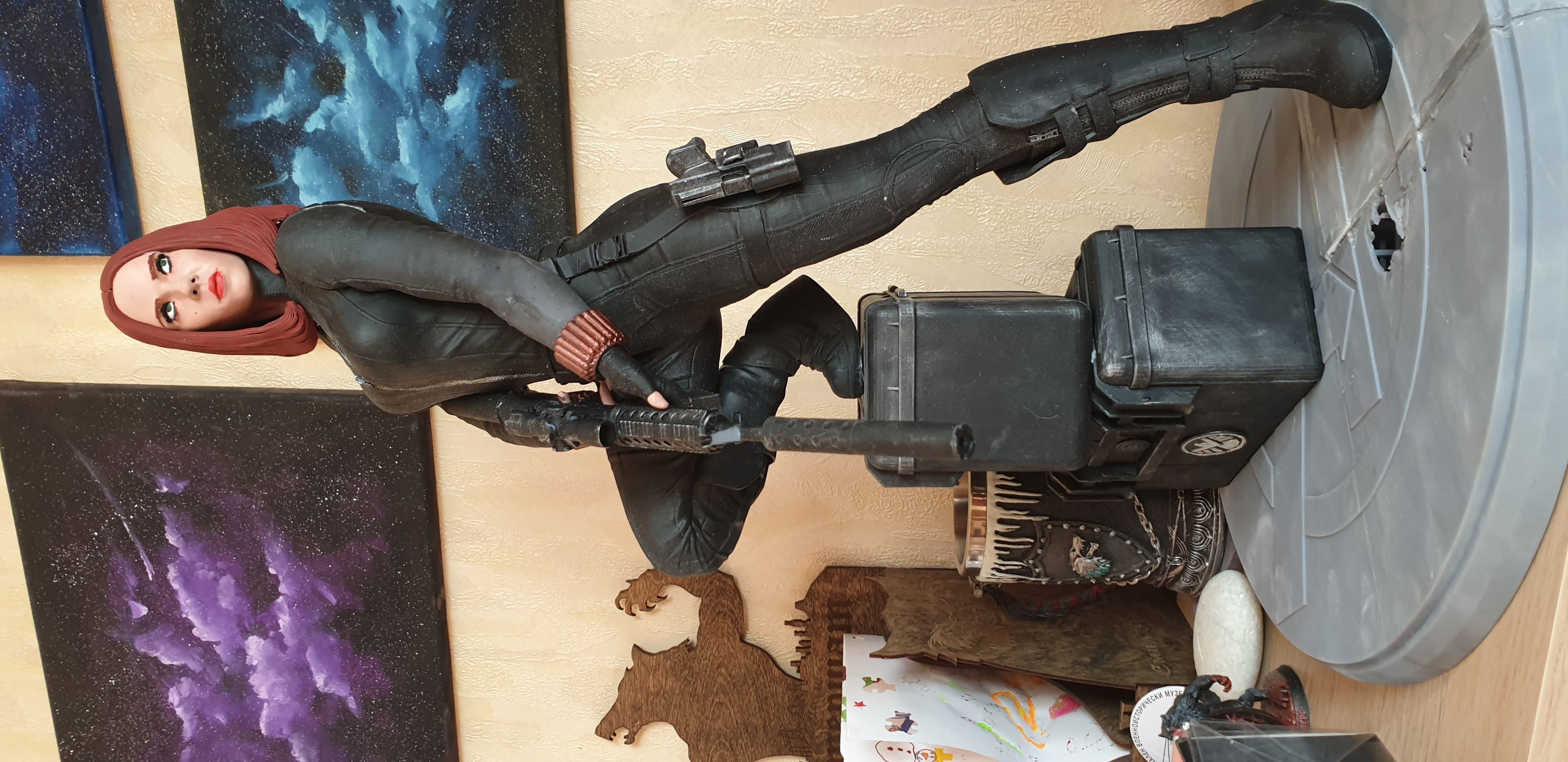 Black Widow Statue 3D print model_21