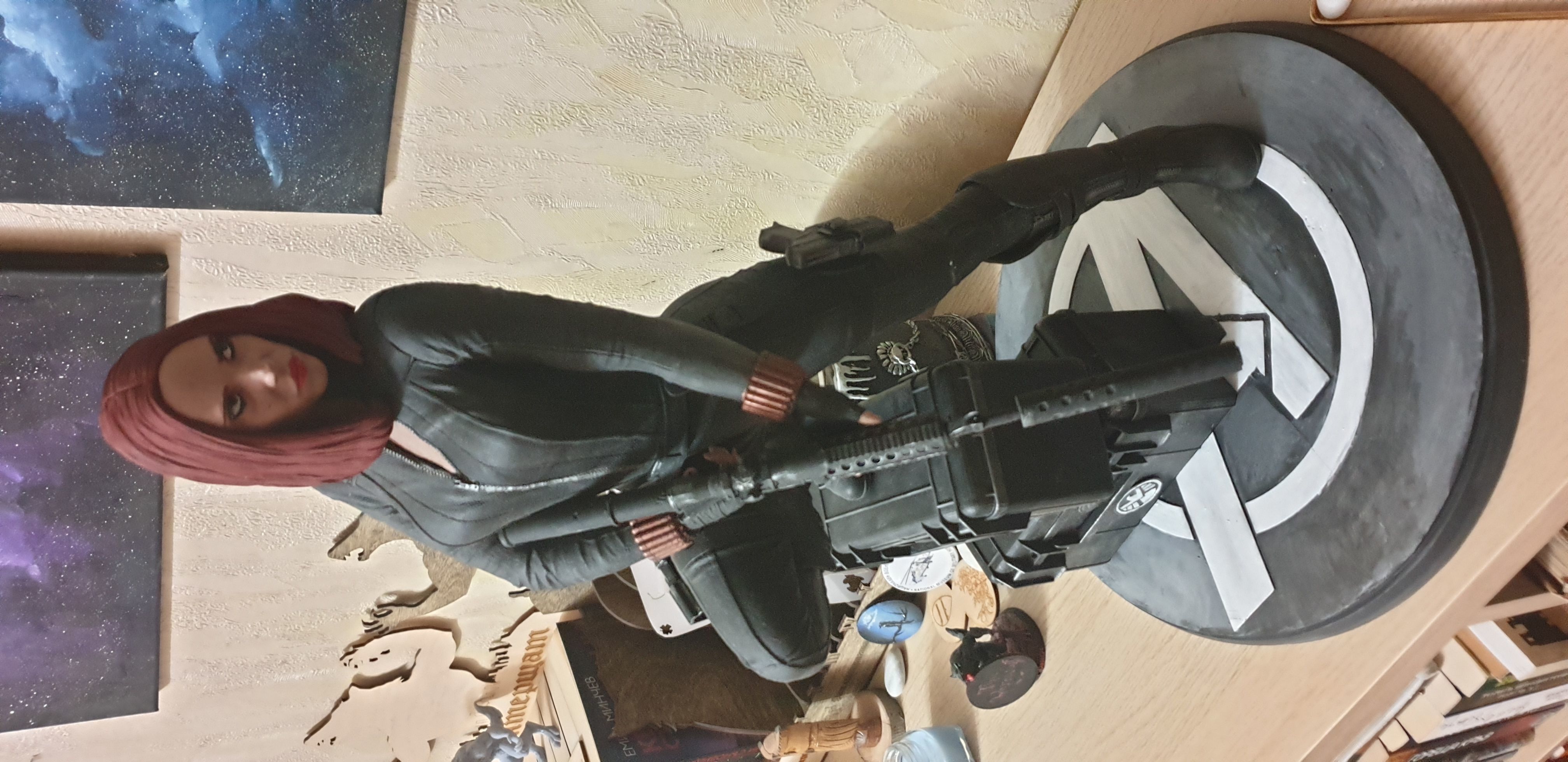 Black Widow Statue 3D print model_25