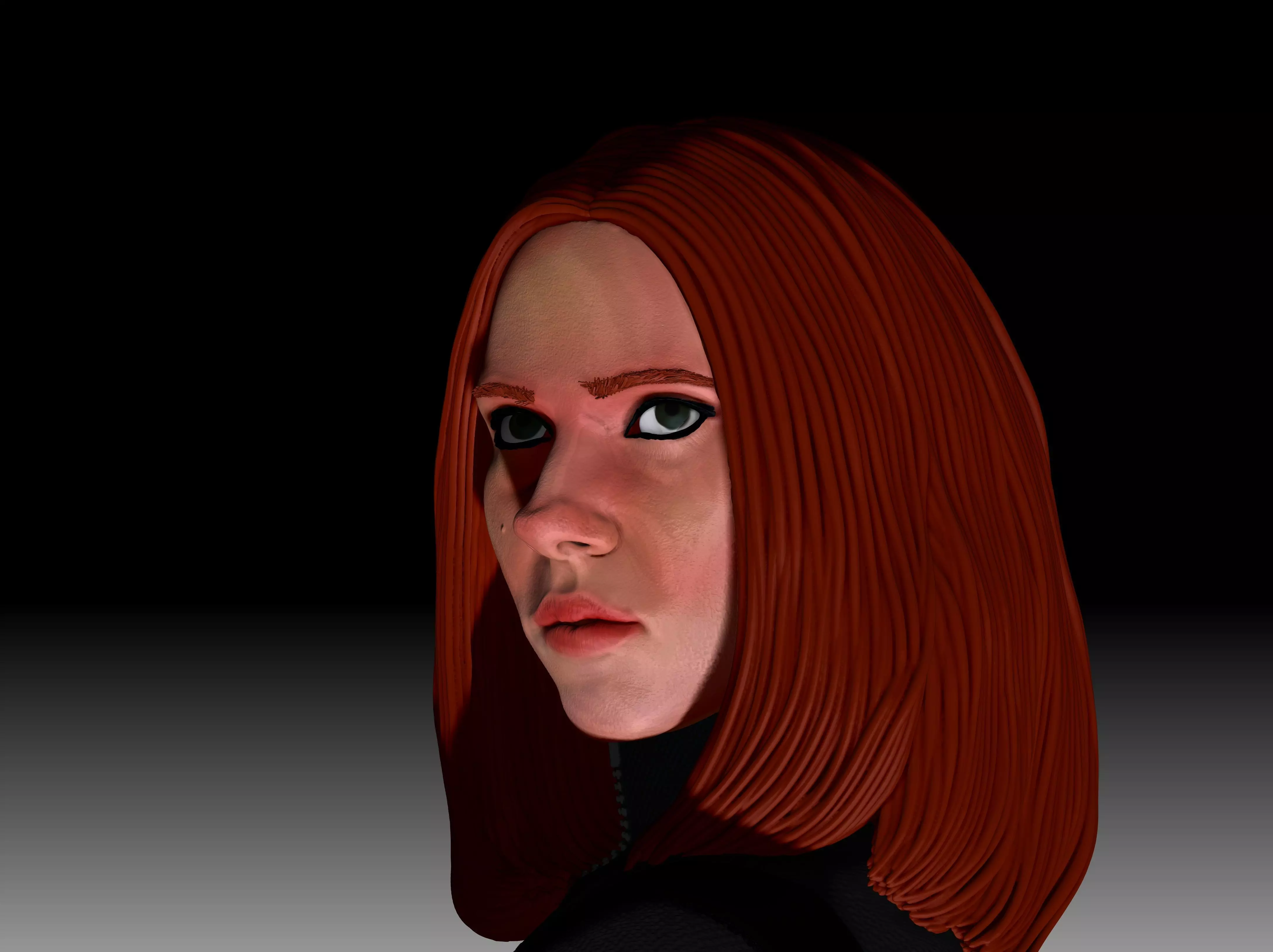 Black Widow Statue 3D print model_0