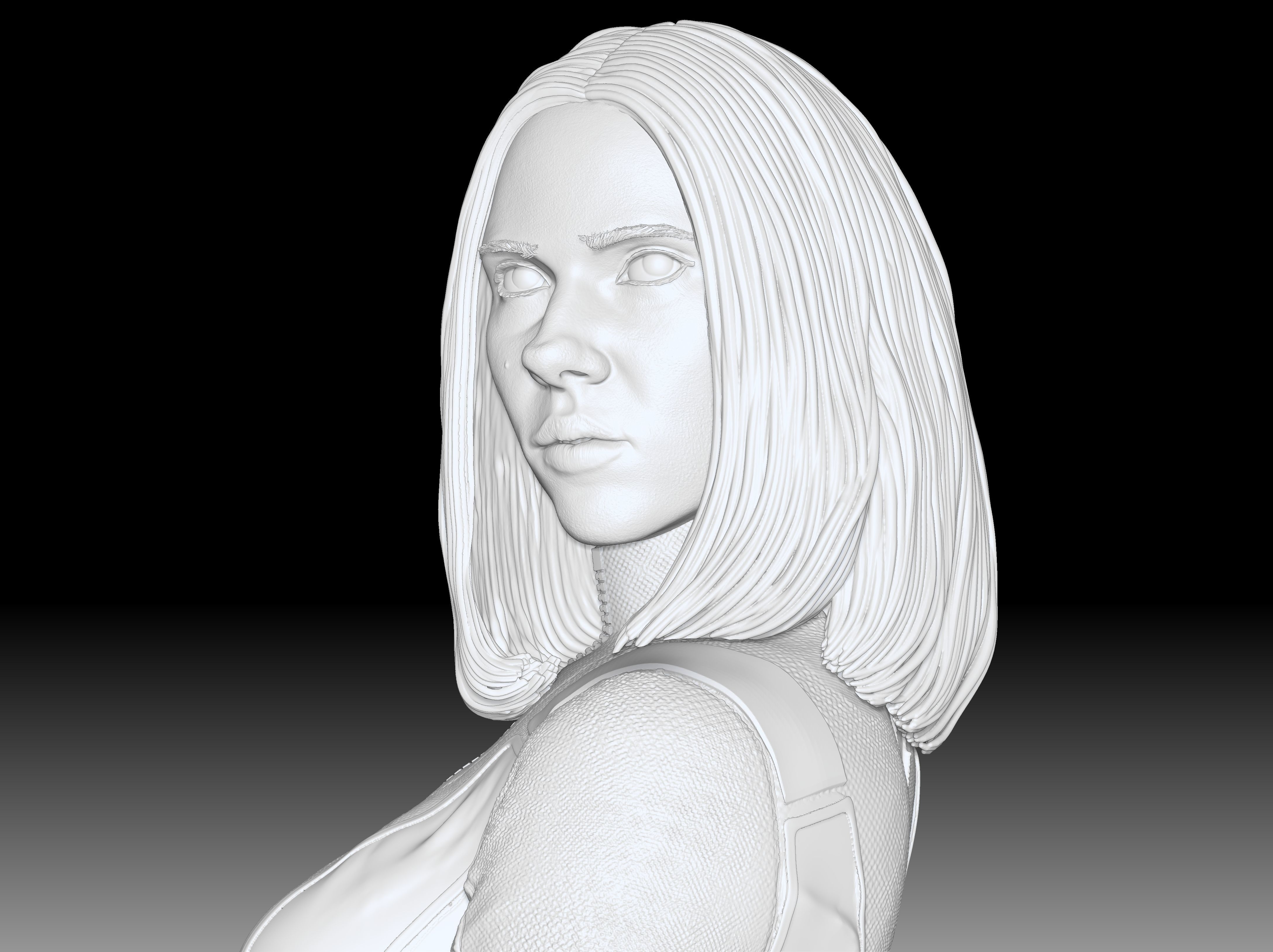 Black Widow Statue 3D print model_6