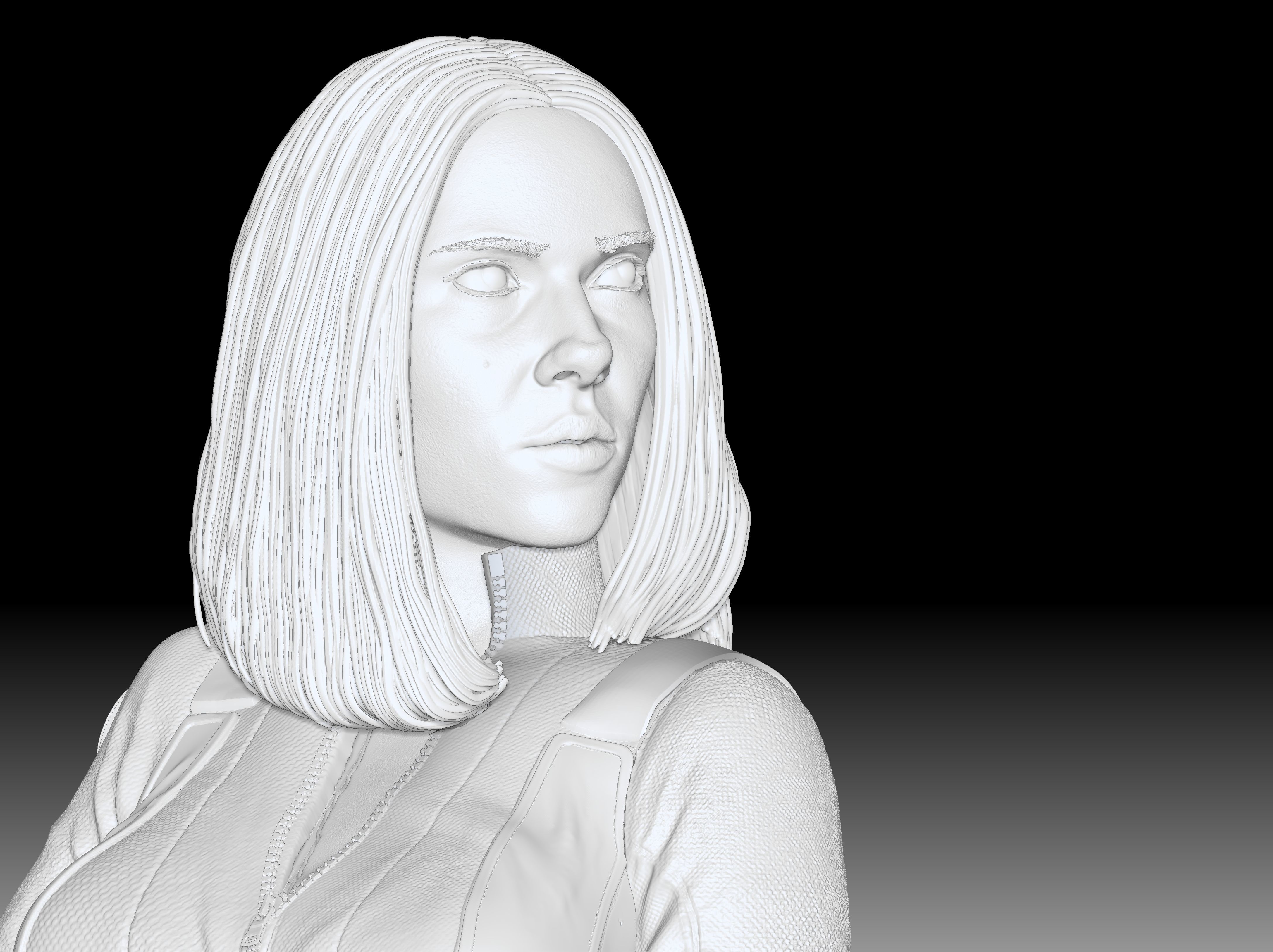 Black Widow Statue 3D print model_7